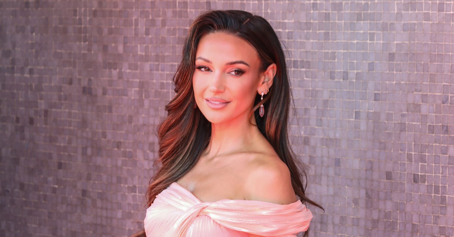 Michelle Keegan smiling on the red carpet