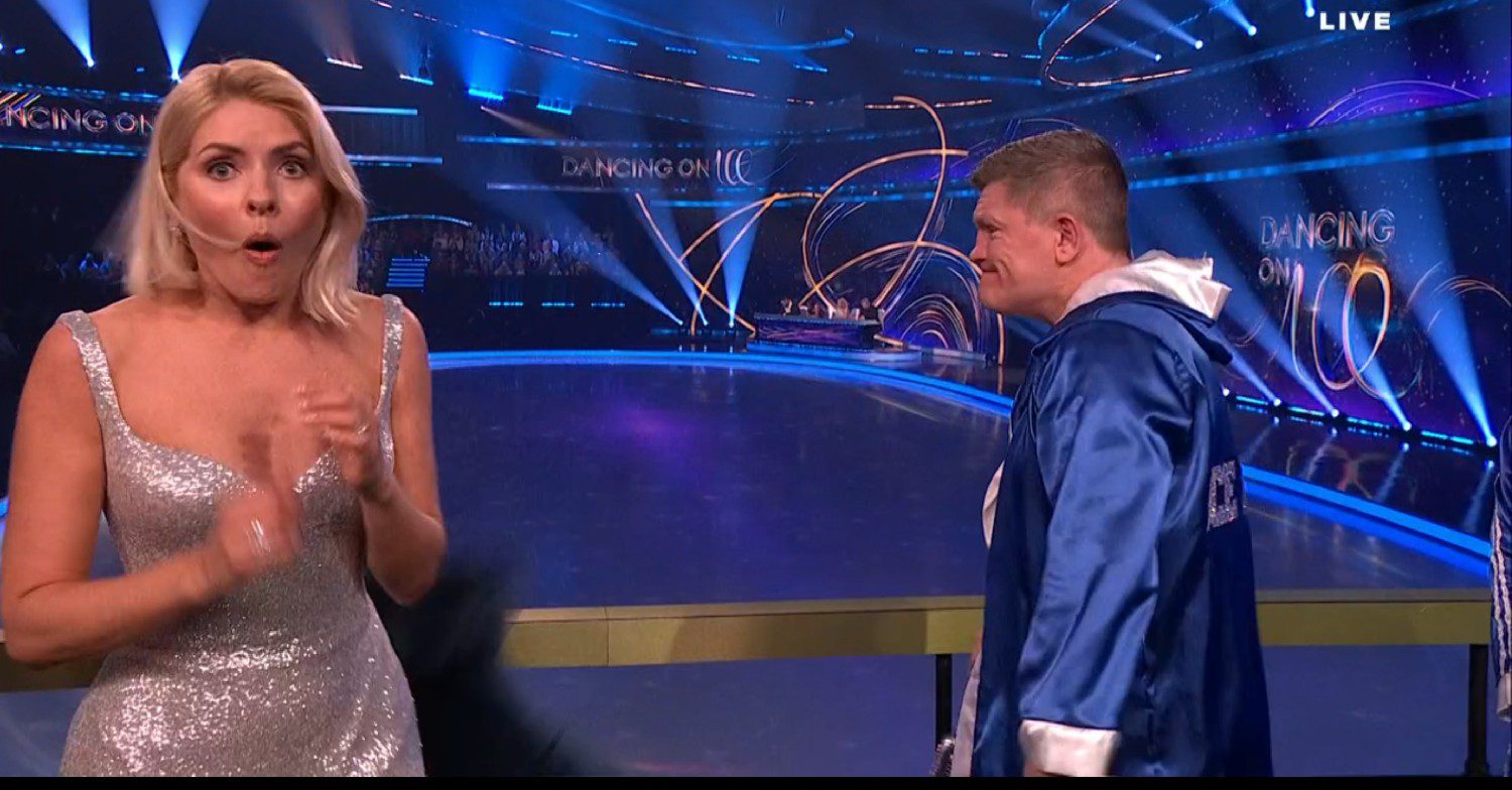 Holly Willoughby and Ricky Hatton on Dancing On Ice 