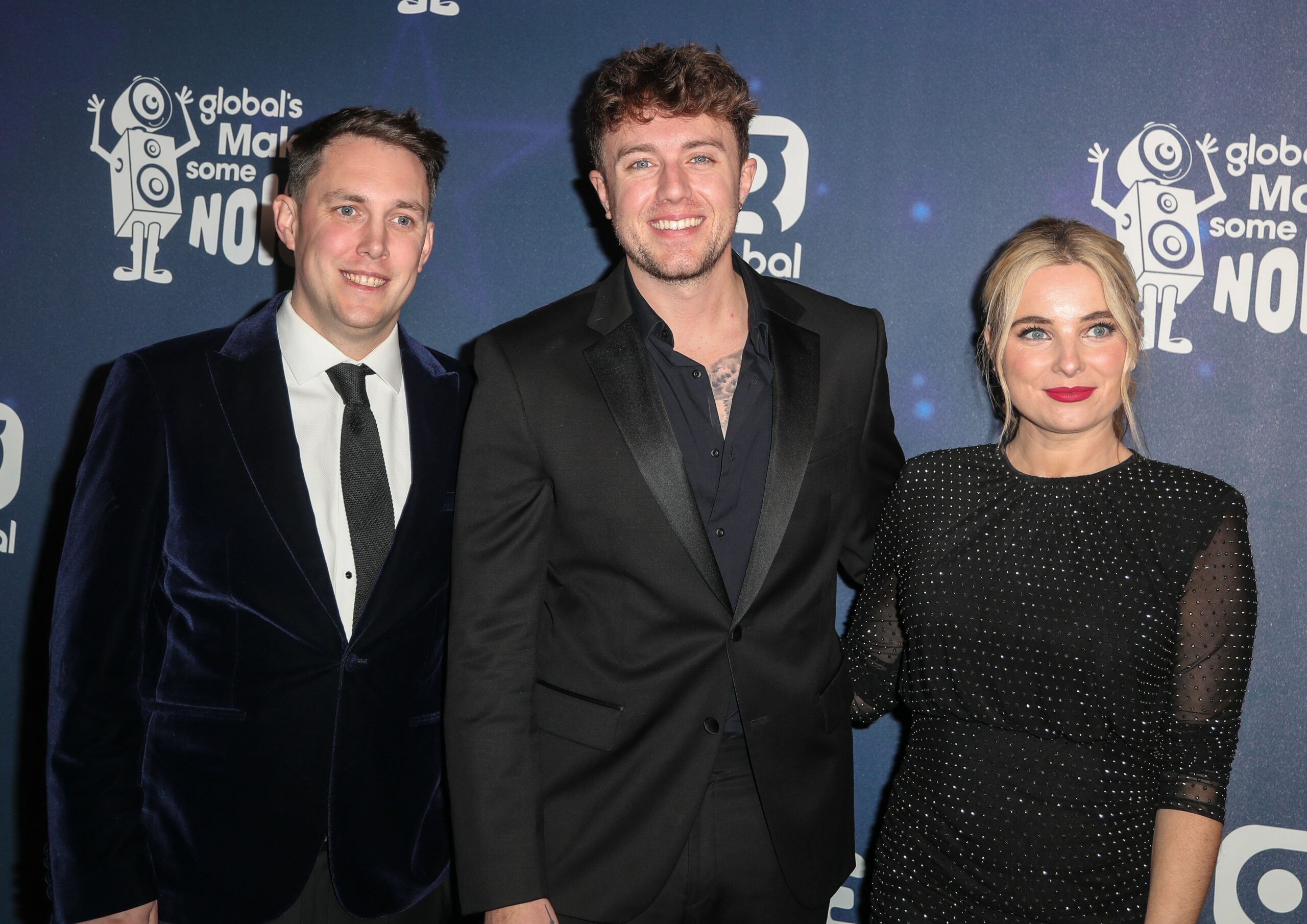 Chris Stark, Roman Kemp and Sian Welby at event