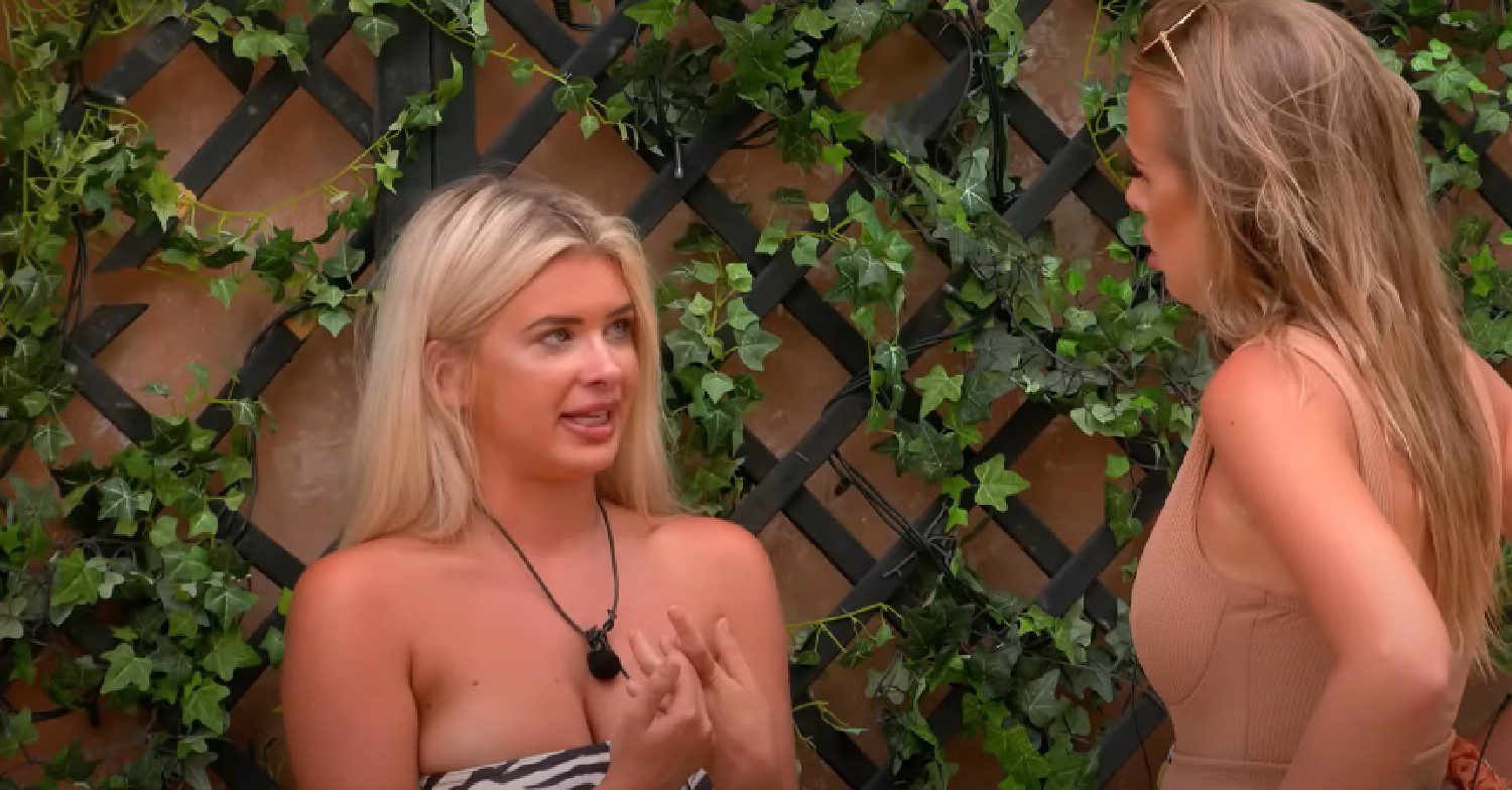 Liberty crying to Faye on Love Island 2021