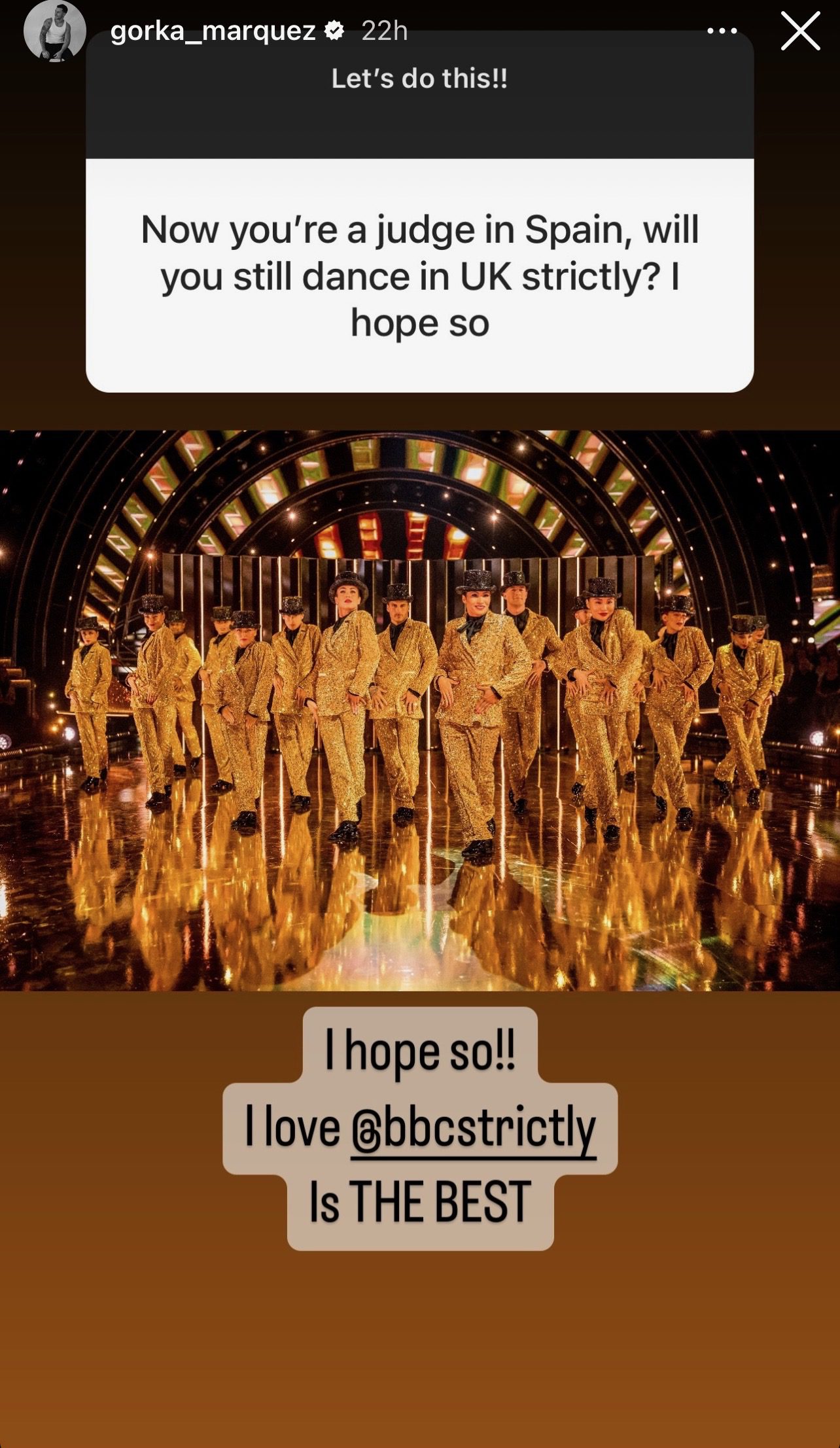 Gorka Marquez's Instagram Story