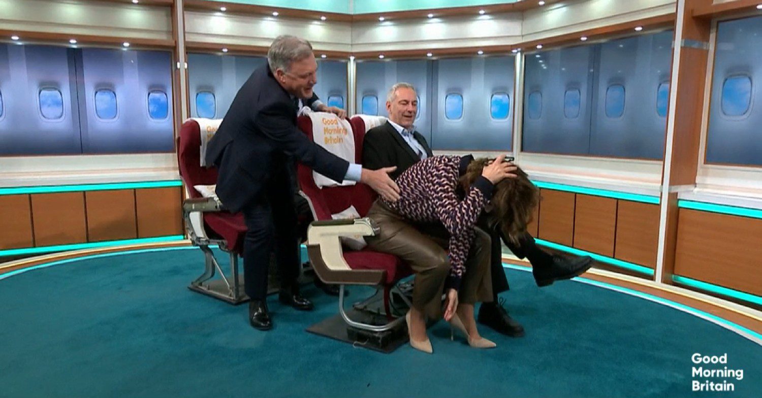 Ed Balls comforting Susanna Reid on GMB