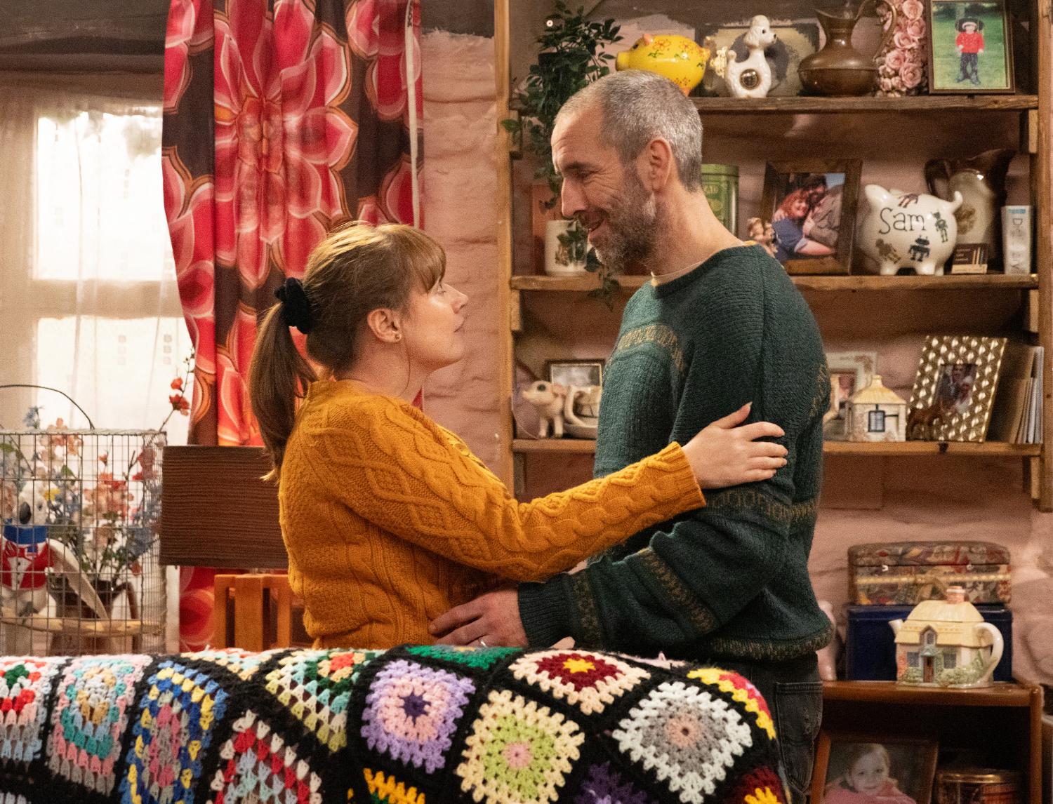 Lydia and Sam Dingle share a moment together