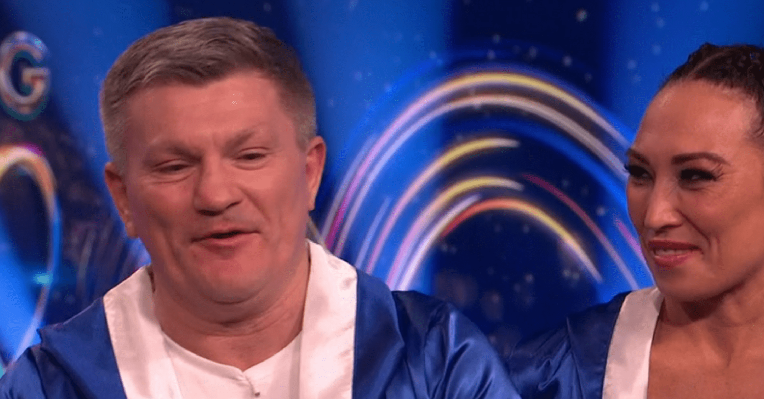 Ricky Hatton smiling on Dancing On Ice
