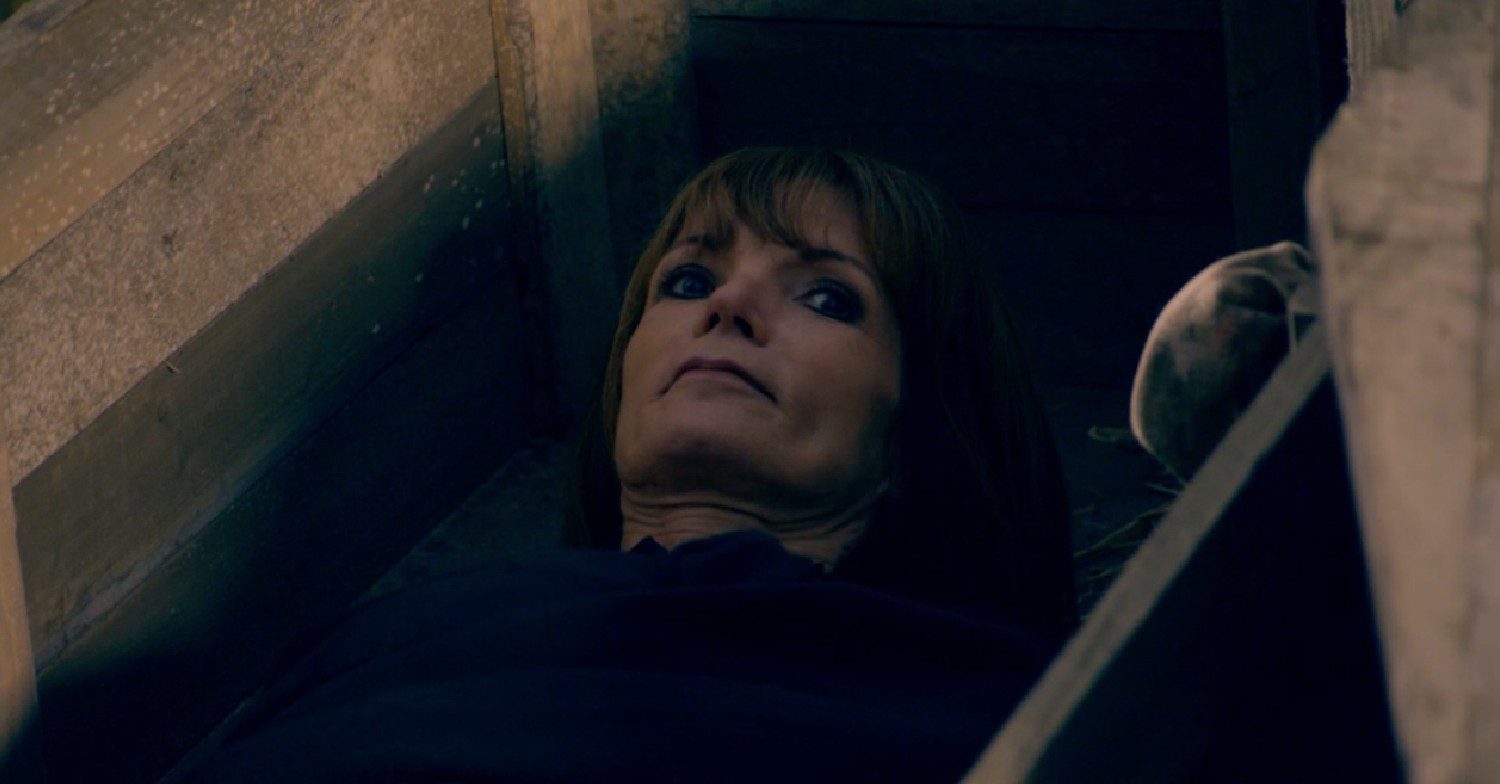 The Traitors star Diane in a coffin