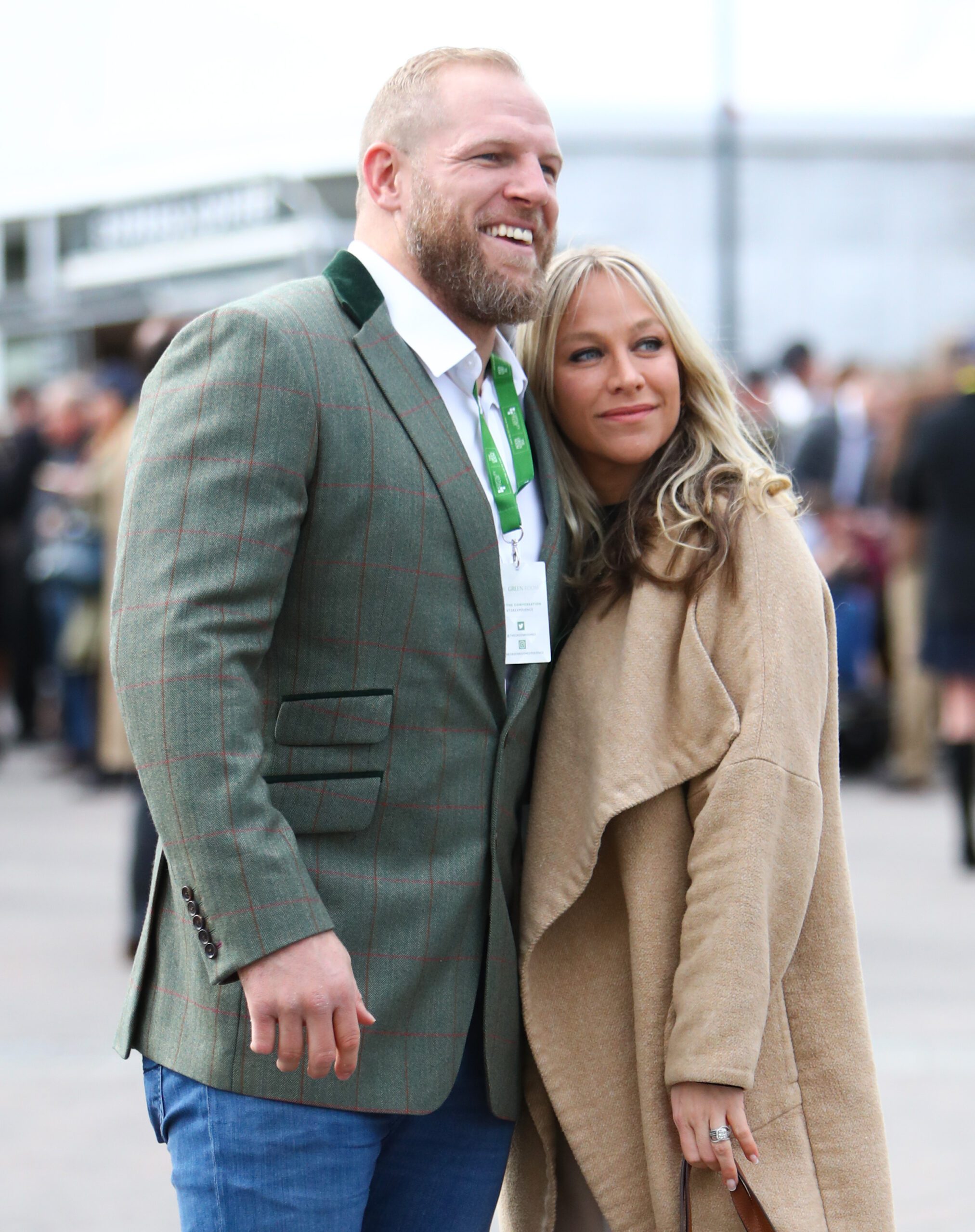 Chloe Madeley and James Haskell smiling