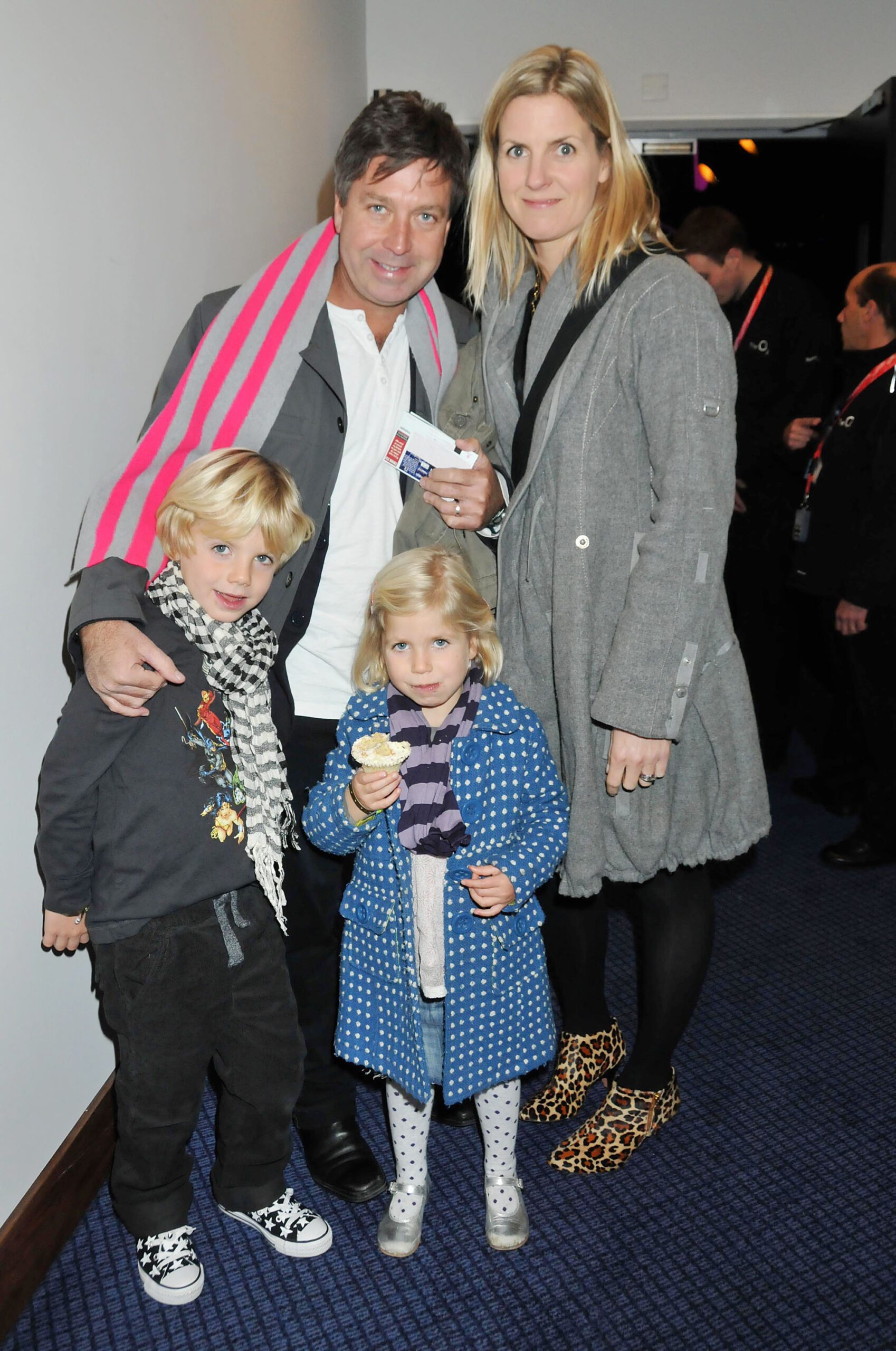 John Torode with ex-wife and kids