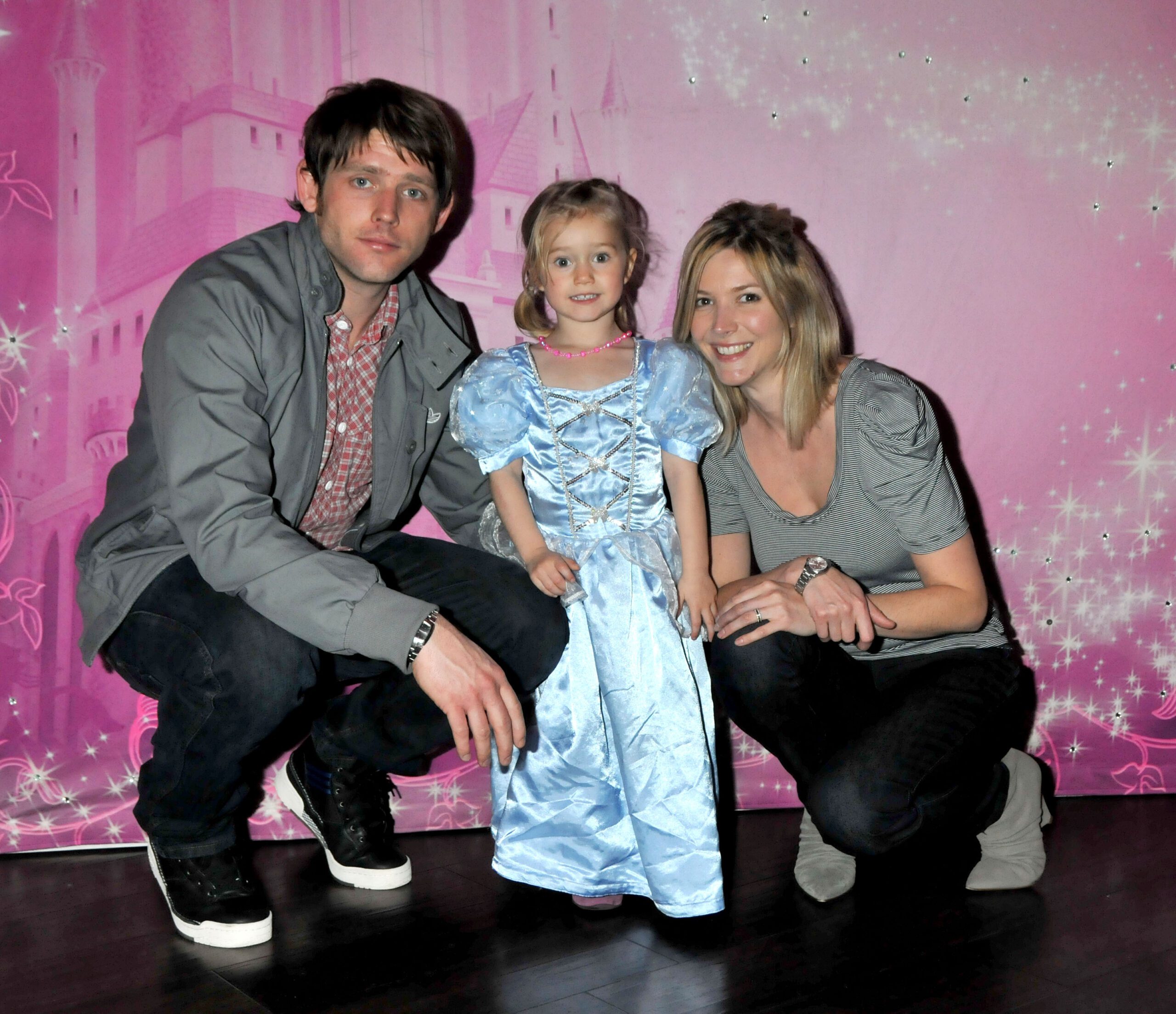 Lisa Faulkner and ex-husband Chris Coghill with adopted daughter Billie