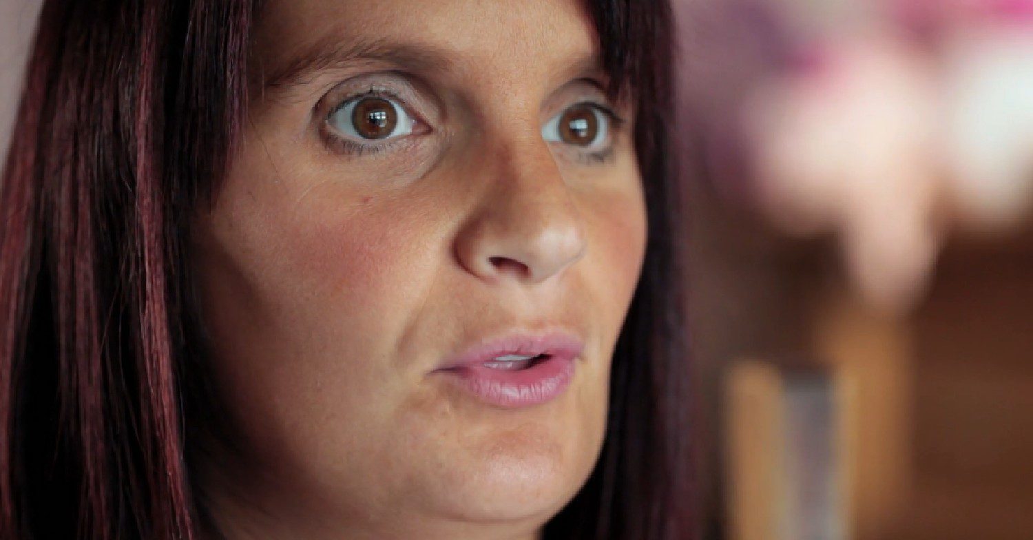 Sue Radford speaking to the camera on 15 Kids and Counting