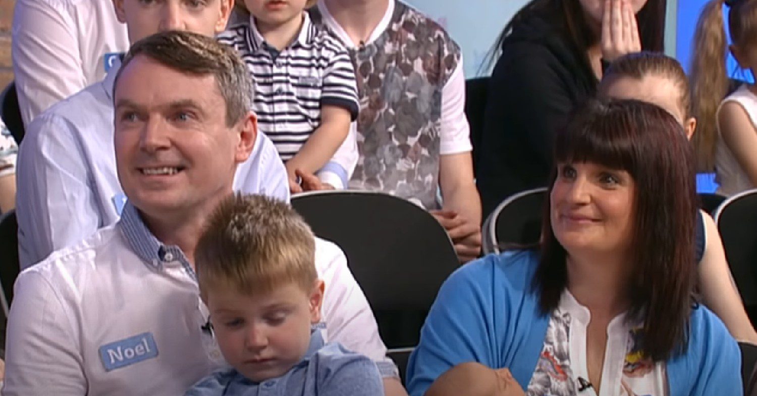 Noel and Sue Radford with their kids on This Morning