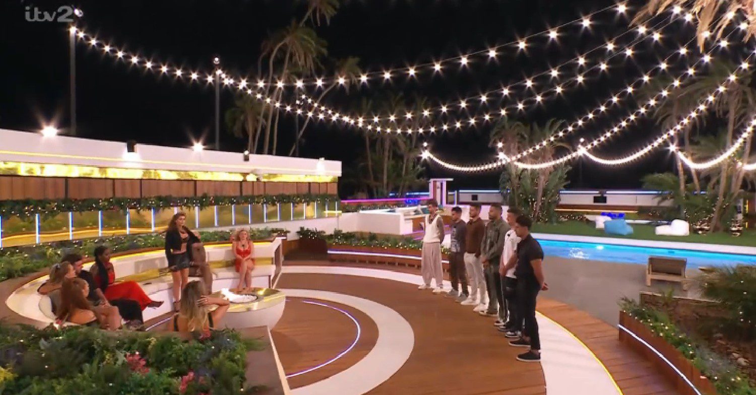 The Love Island All Stars during recoupling