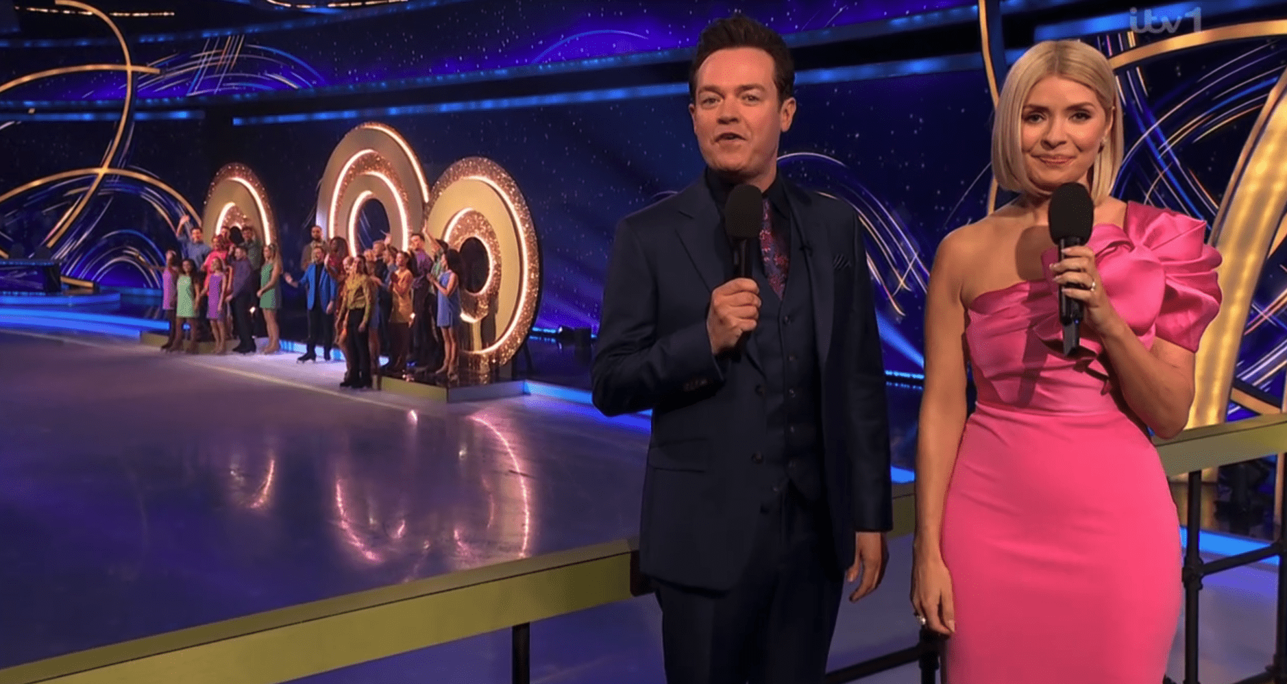 Stephen Mulhern and Holly Willoughby on Dancing On Ice