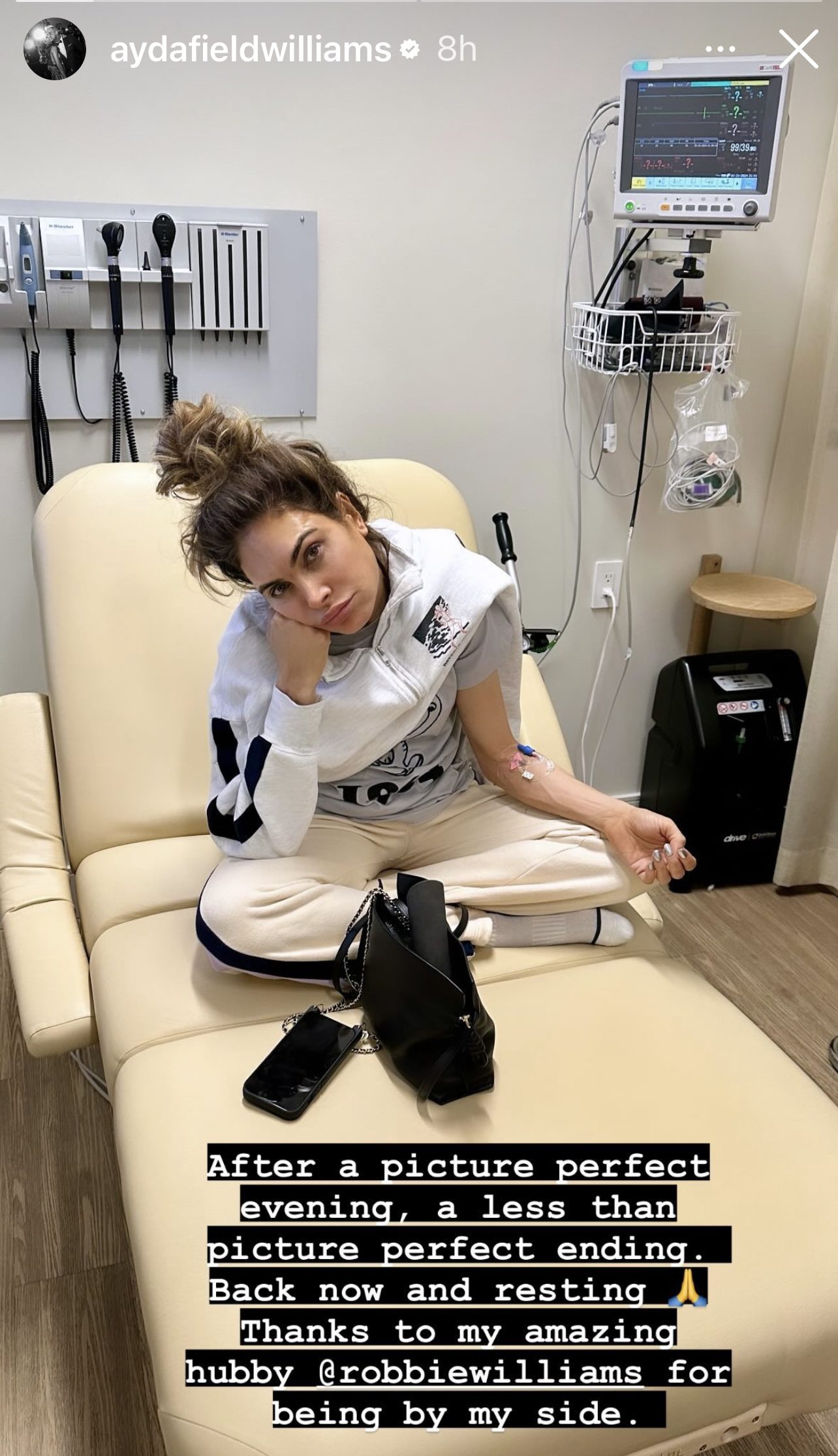 Ayda Field shares A&E snap on Instagram Stories