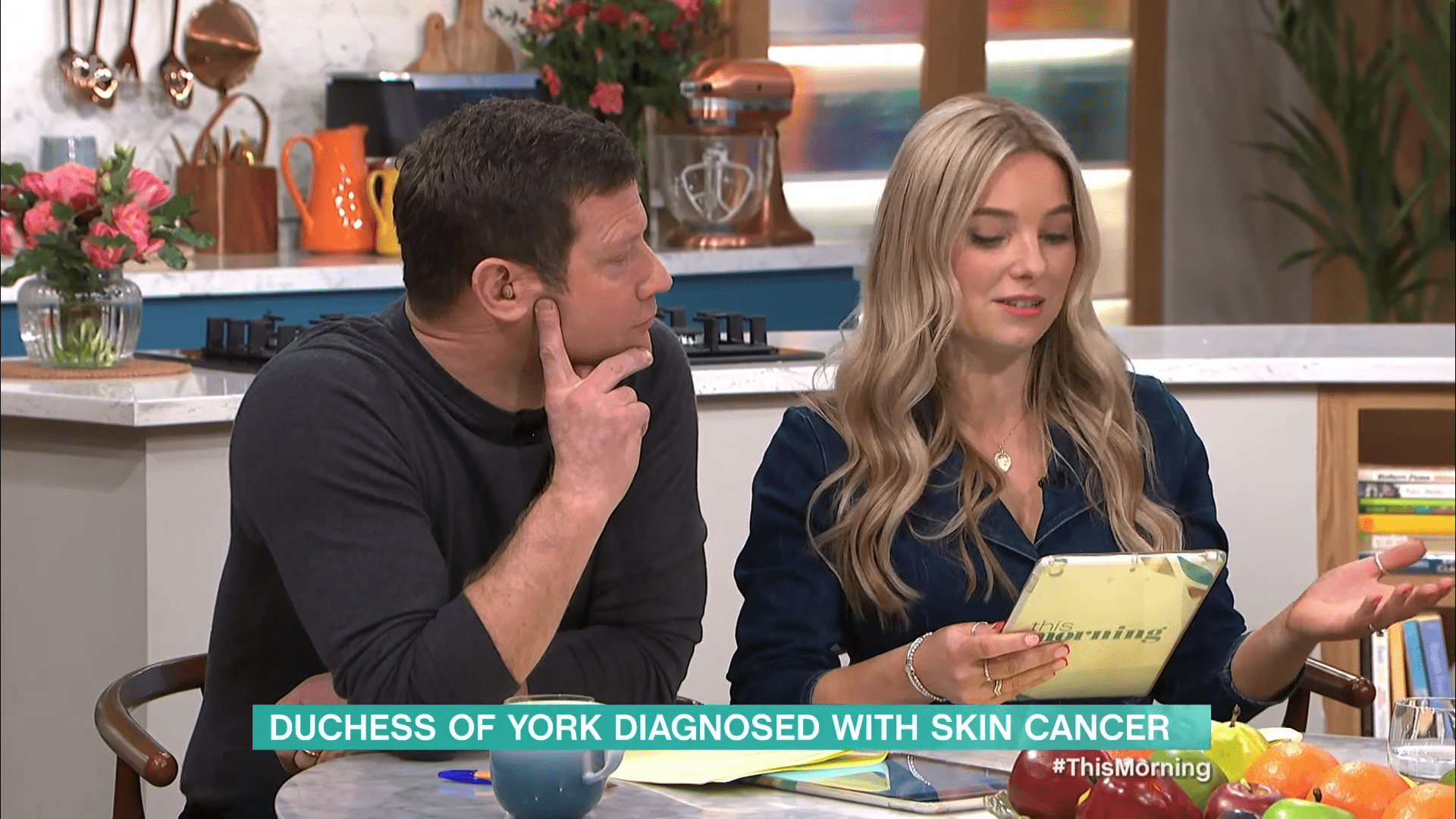 Sian Welby presenting This Morning alongside Dermot O'Leary