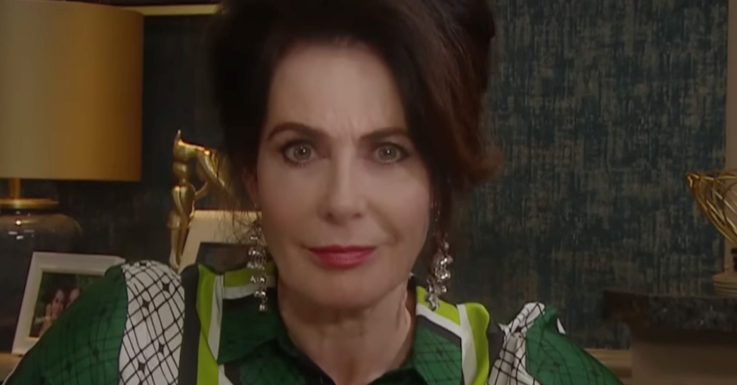 Emmerdale's Faith is staring into the camera, emotionally