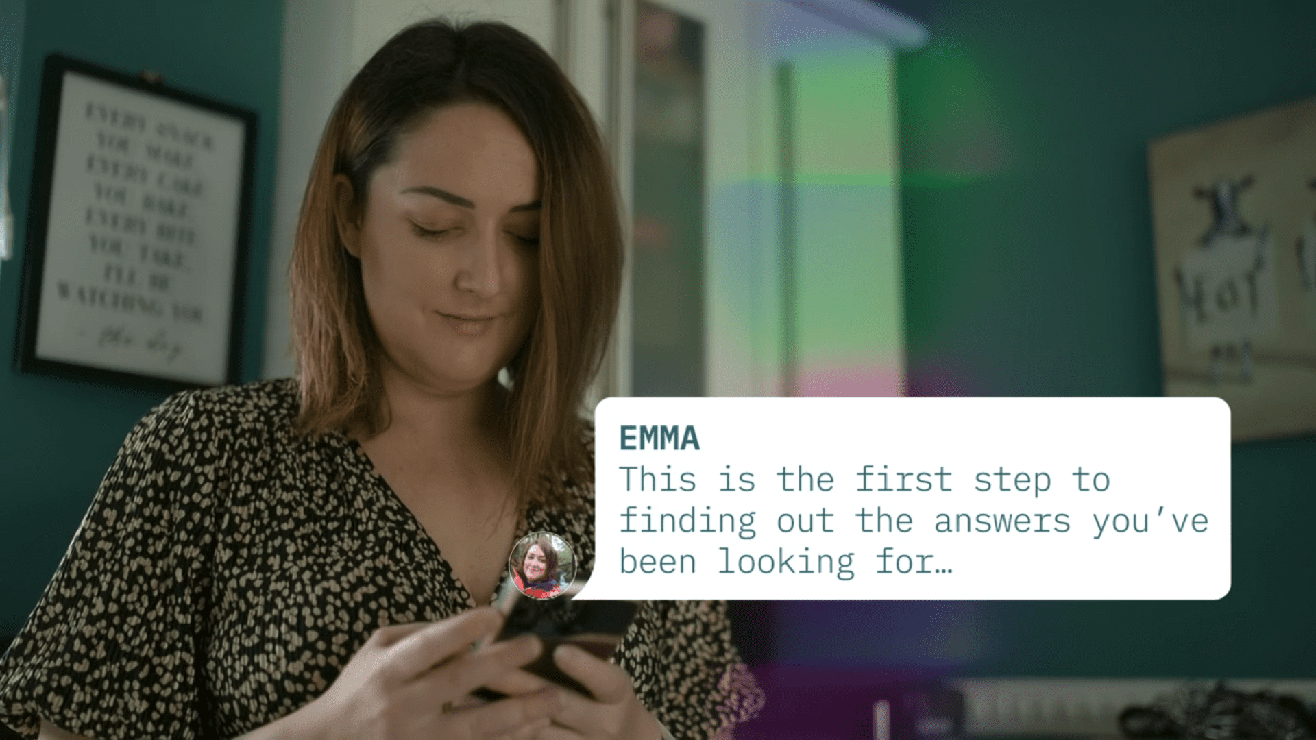 Woman texting on Born From The Same Stranger