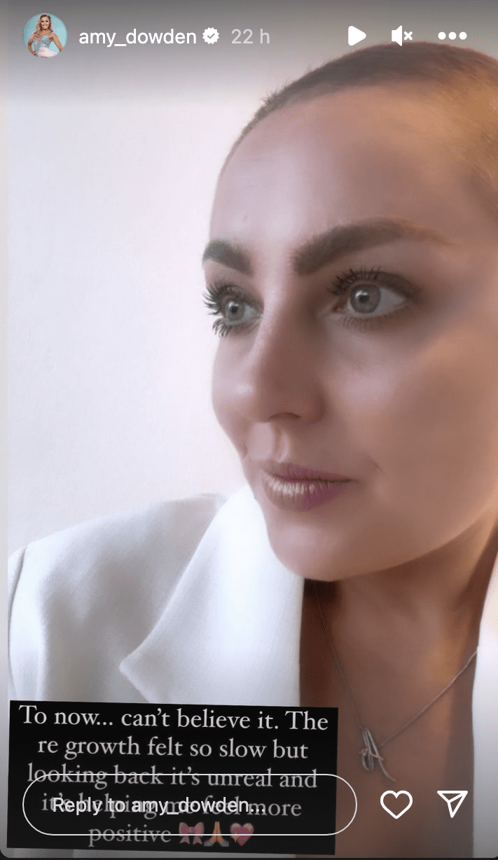 Amy Dowden on Insatgram story