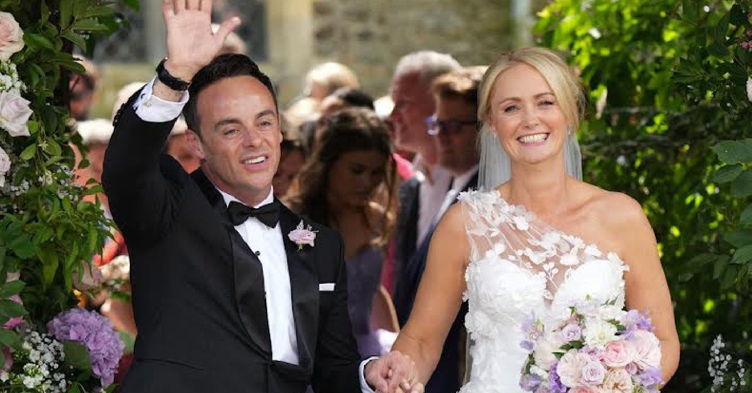 Ant and his wife Anne-Marie at their wedding