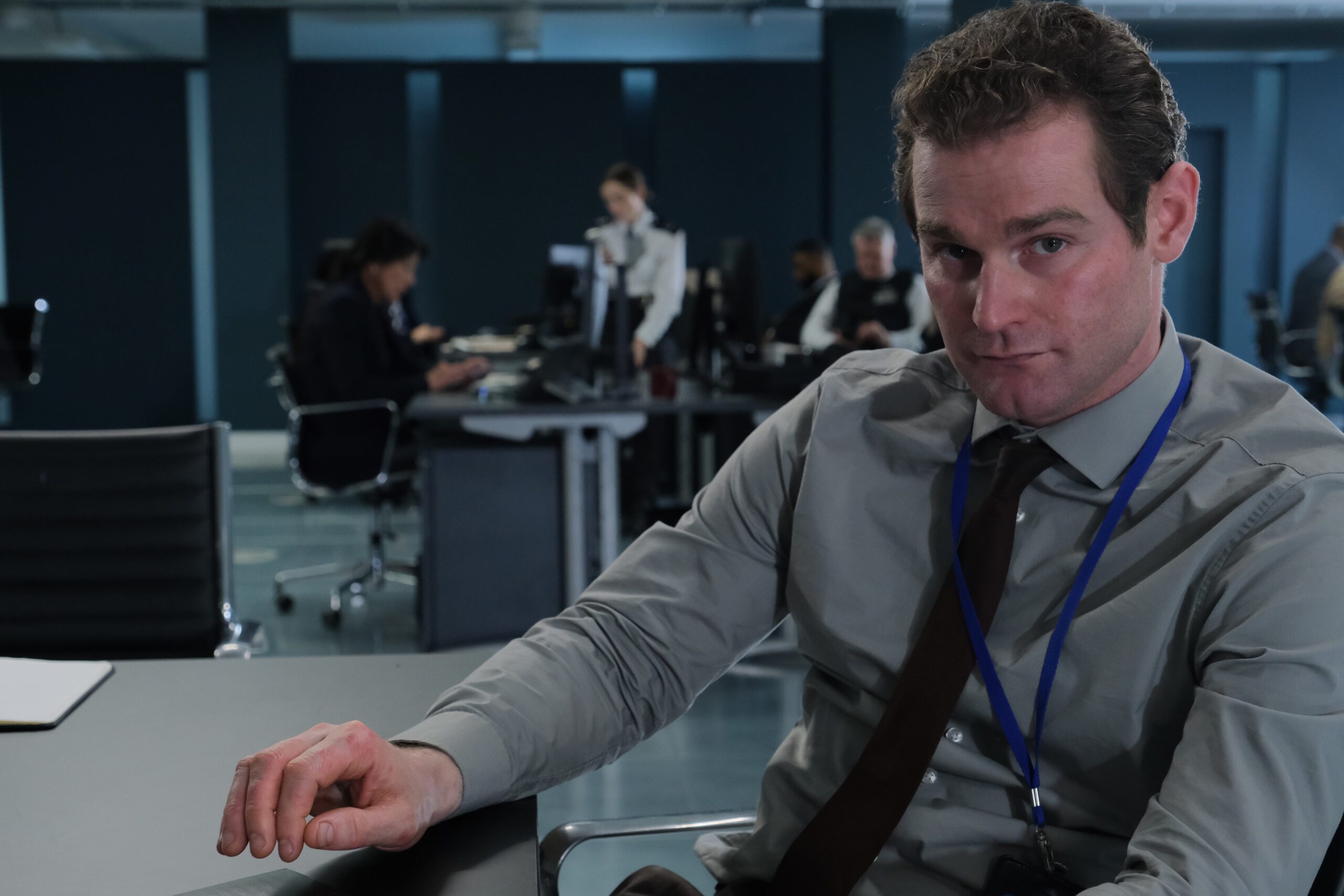 Mark Stanley in character as Thom Youngblood in Trigger Point