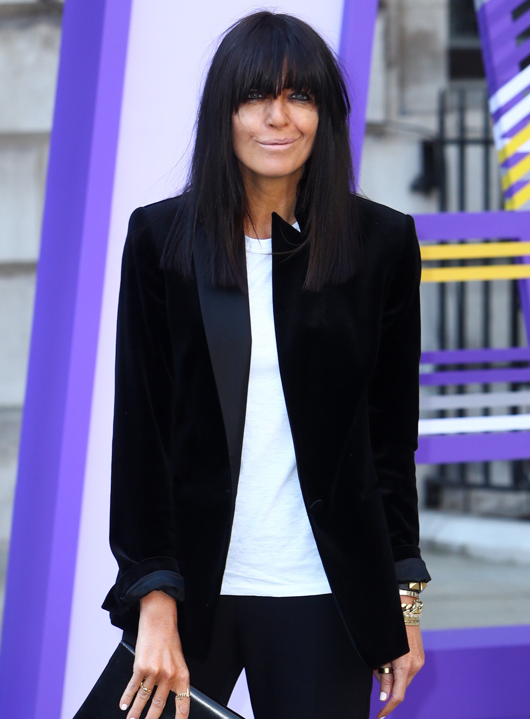 Claudia Winkleman smiling at event