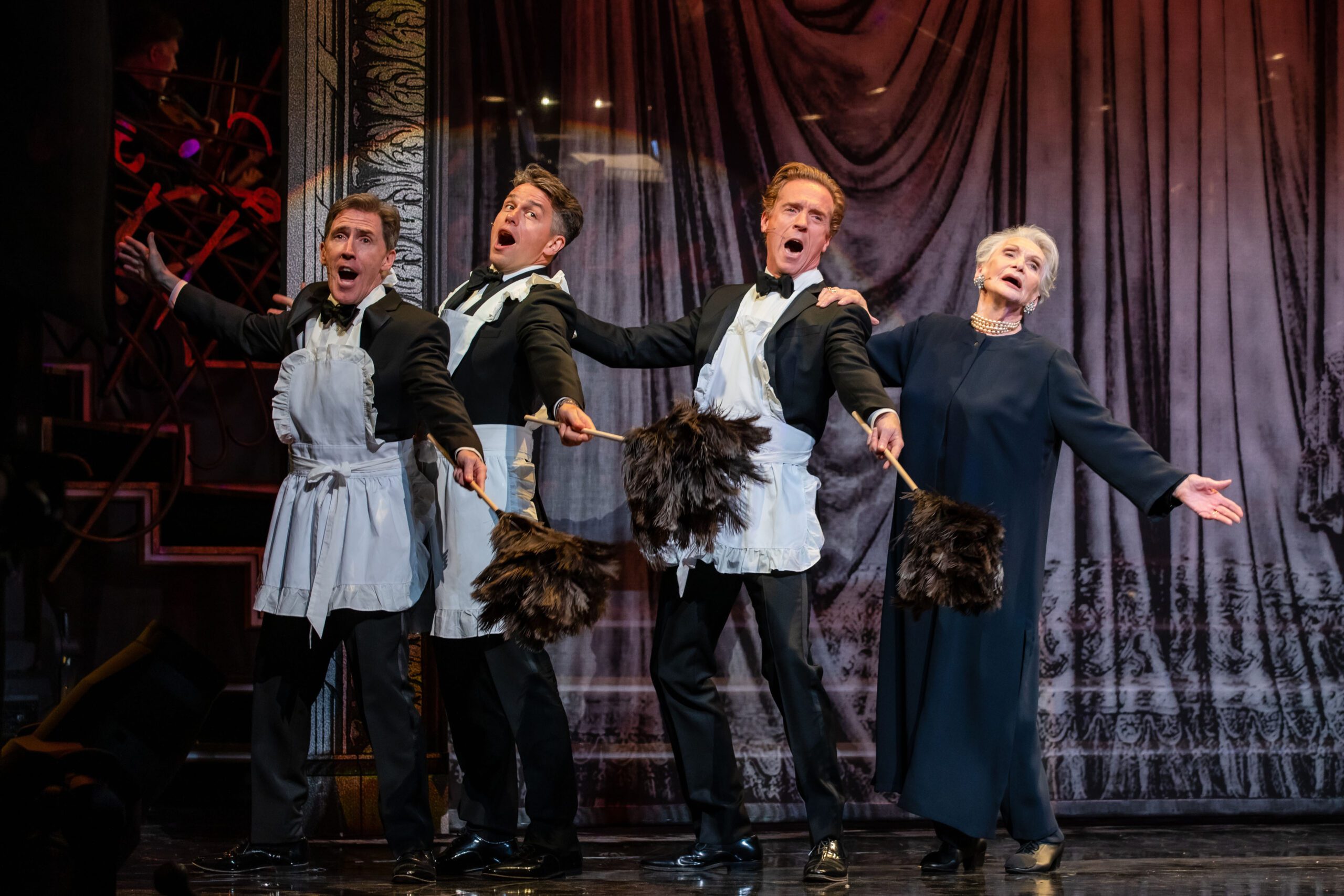 Rob Brydon, Julian Ovenden, Damian Lewis and Sian Phillips in Stephen Sondheim's Old Friends