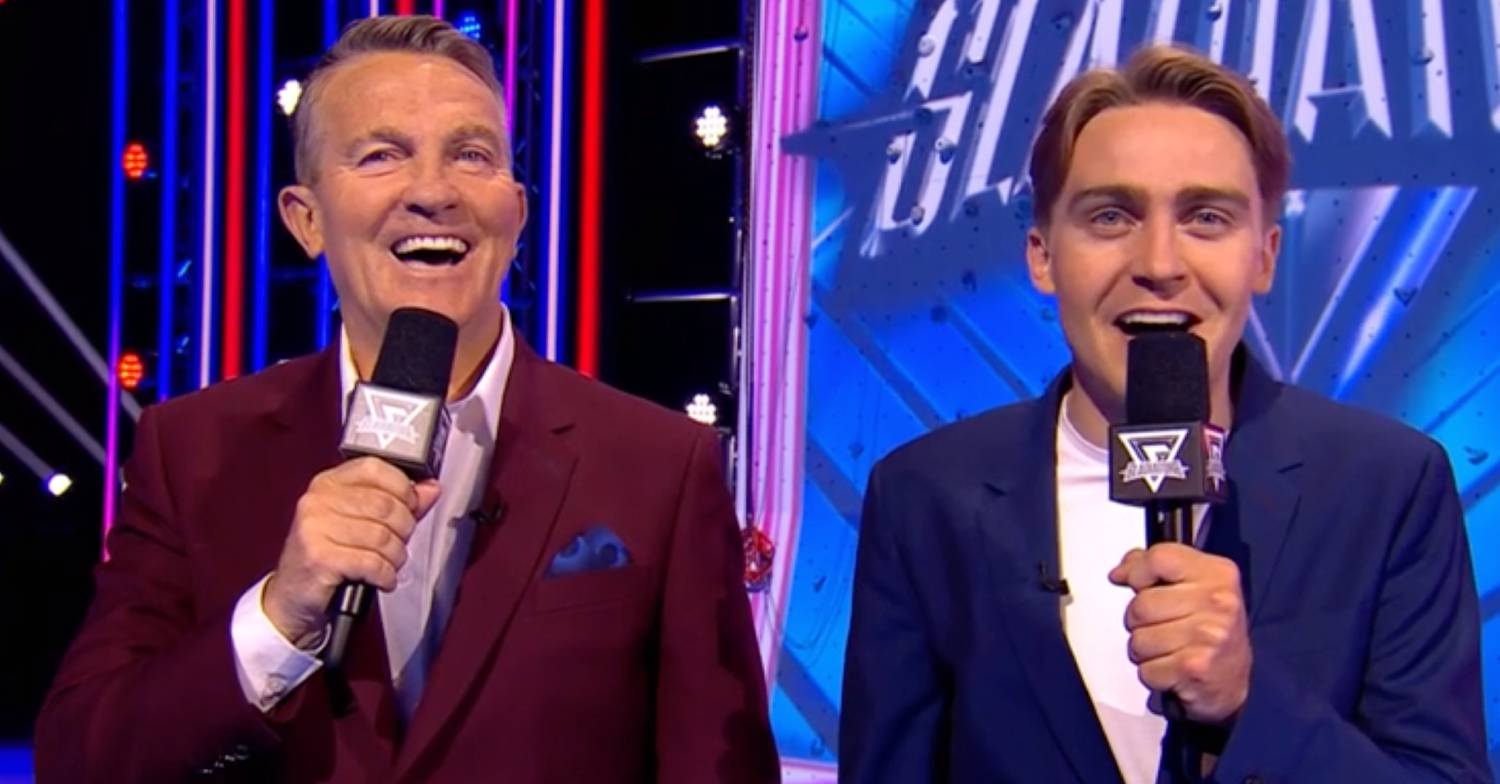 Barney Walsh and Bradley Walsh host Gladiators