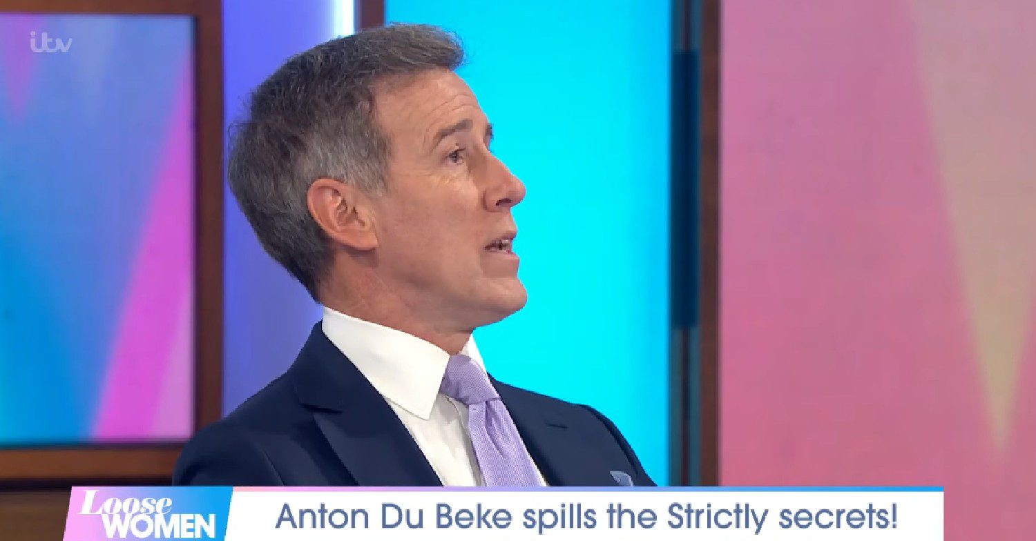 Anton Du Beke showing off his hair on Loose Women