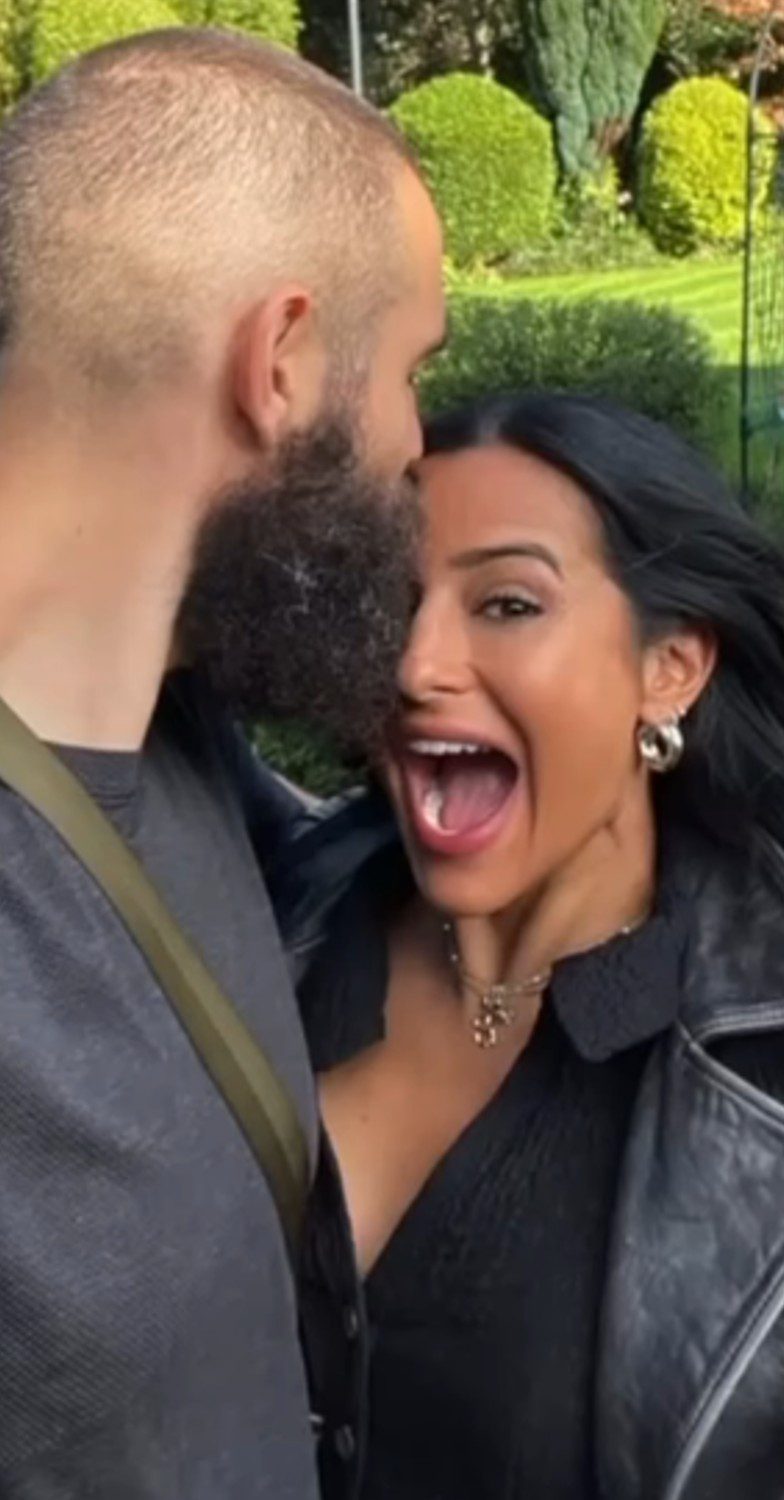 Sair Khan with boyfriend screenshot from Instagram video