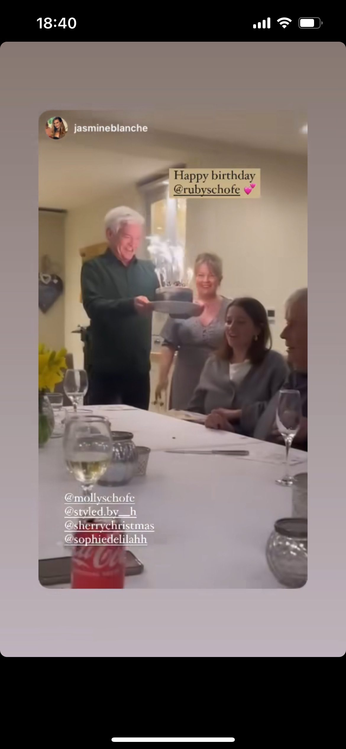 Phillip Schofield and Stephanie with a birthday cake 