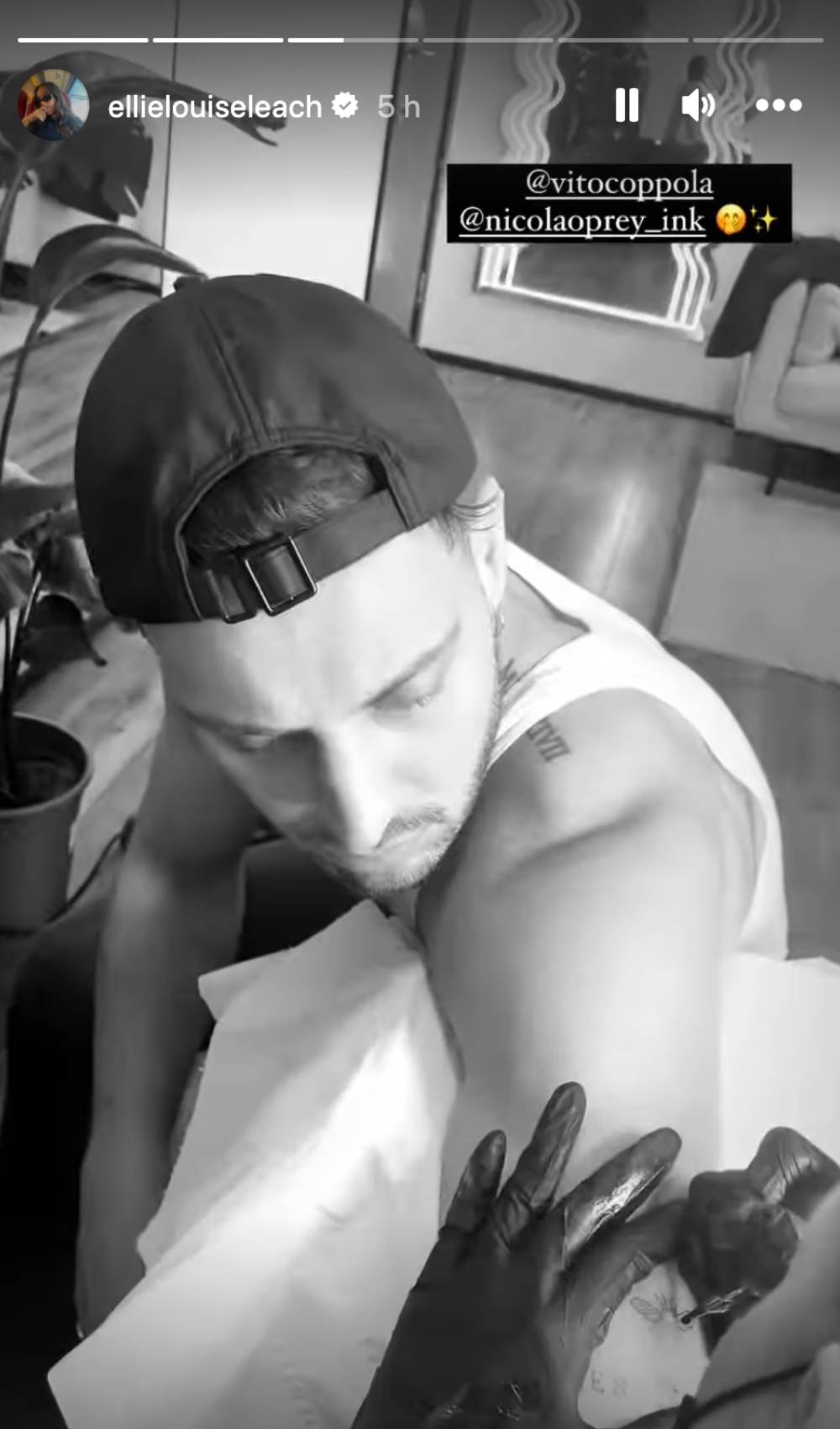 Vito Coppola gets a tattoo