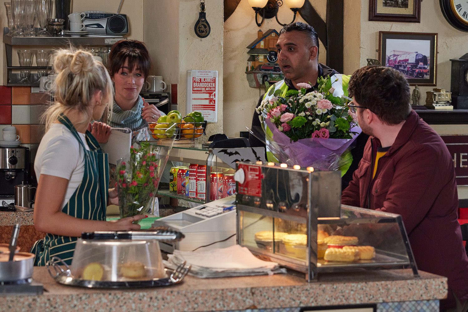 Lauren gets flowers in Corrie
