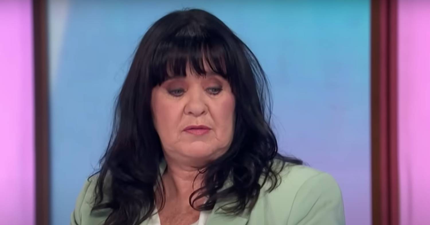Coleen Nolan looks downwards on Loose Women