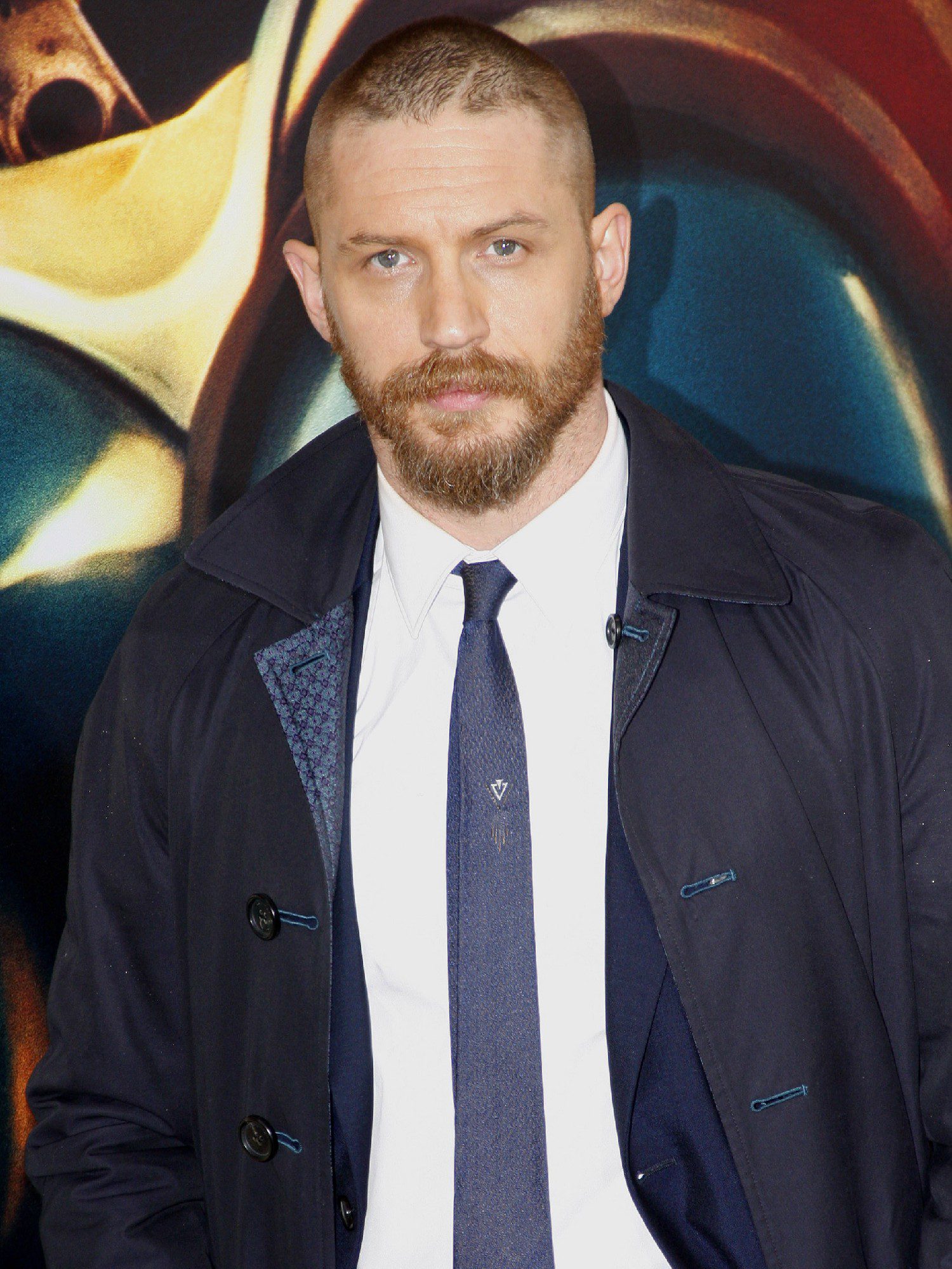 Tom Hardy posing at movie premiere