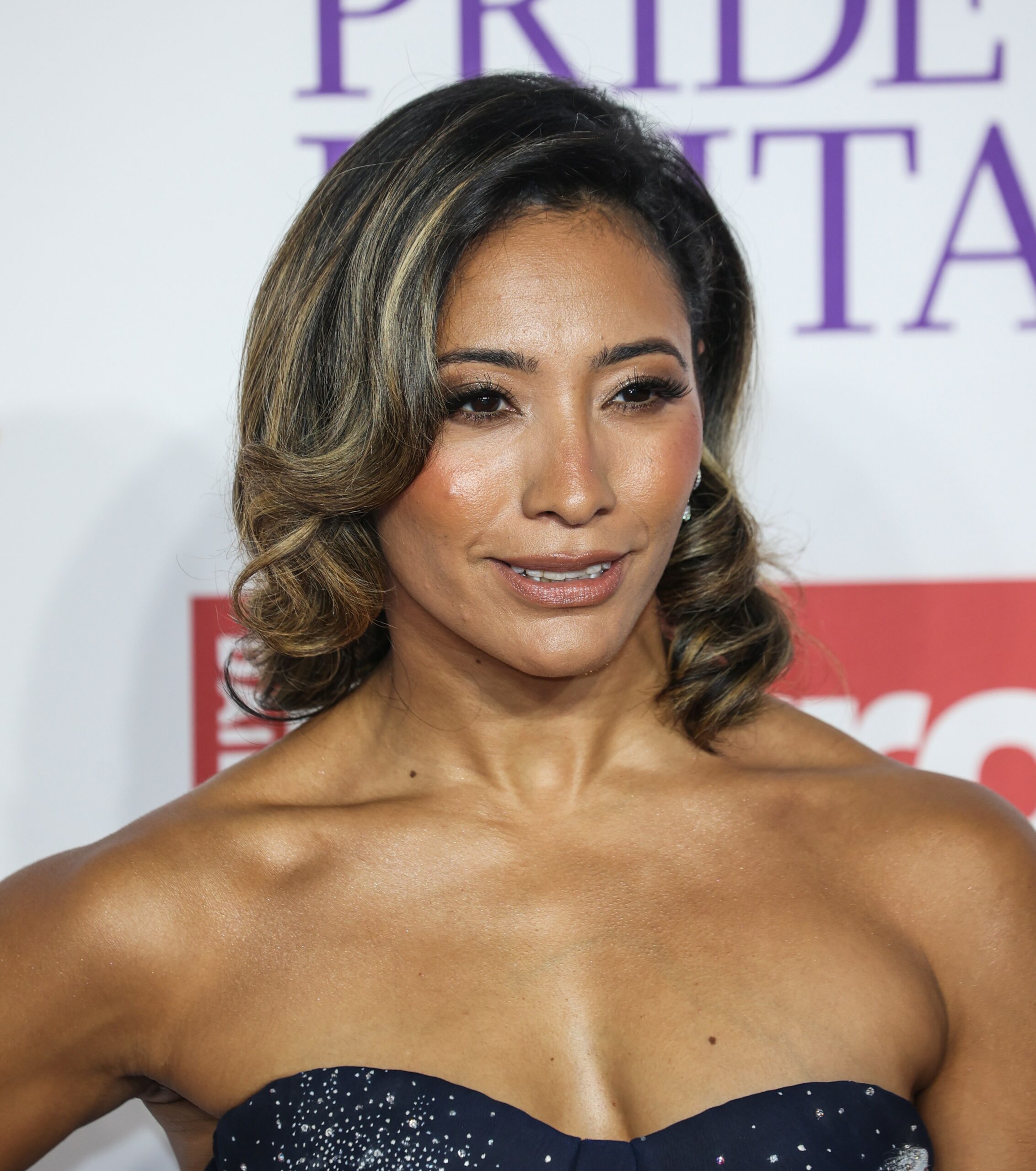 Karen Hauer smiling at Pride of Britain Awards