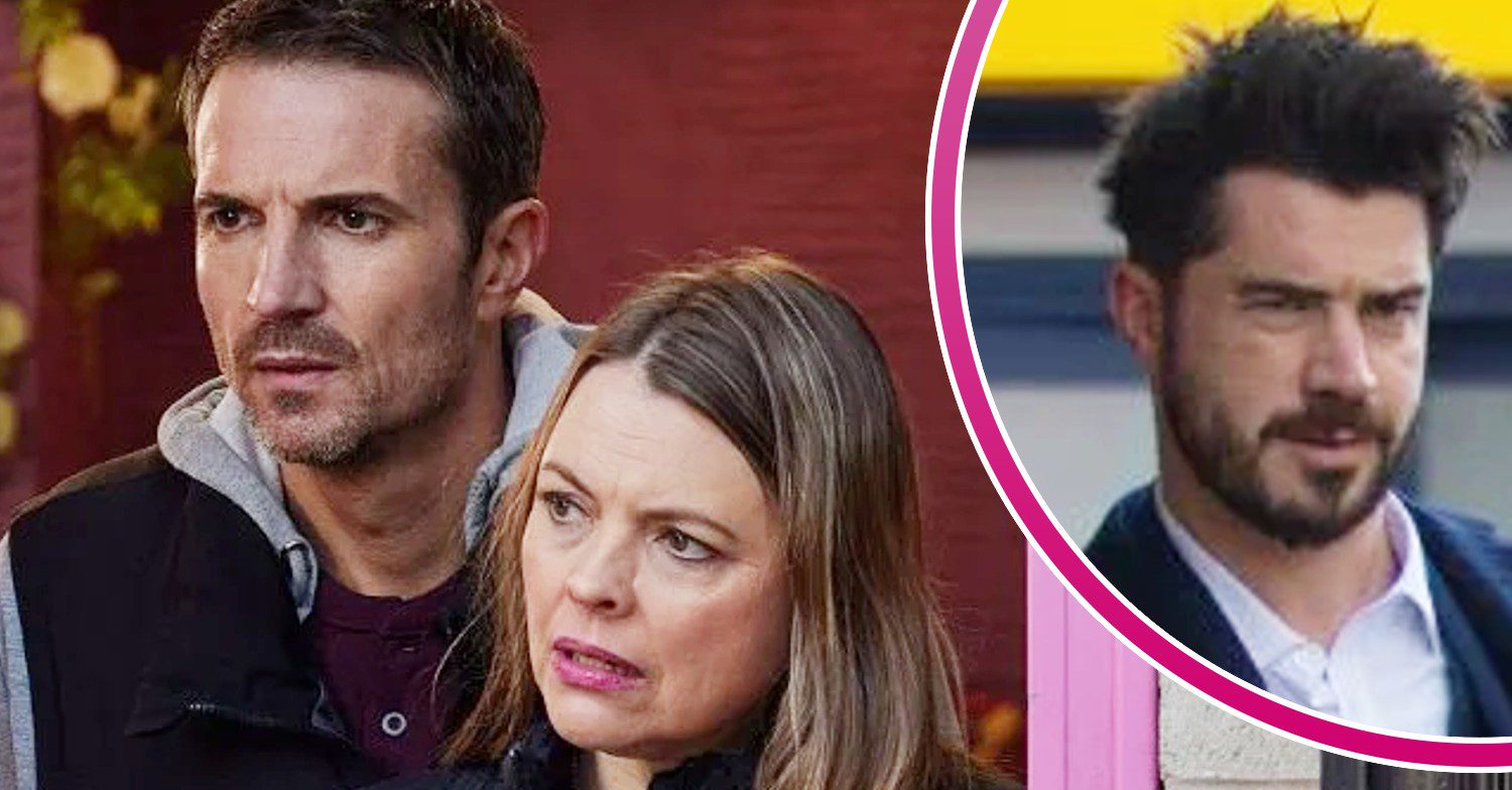 Coronation Street comp image: Tracy and Tommy and Adam (Credit: ITV/Comp ED!)