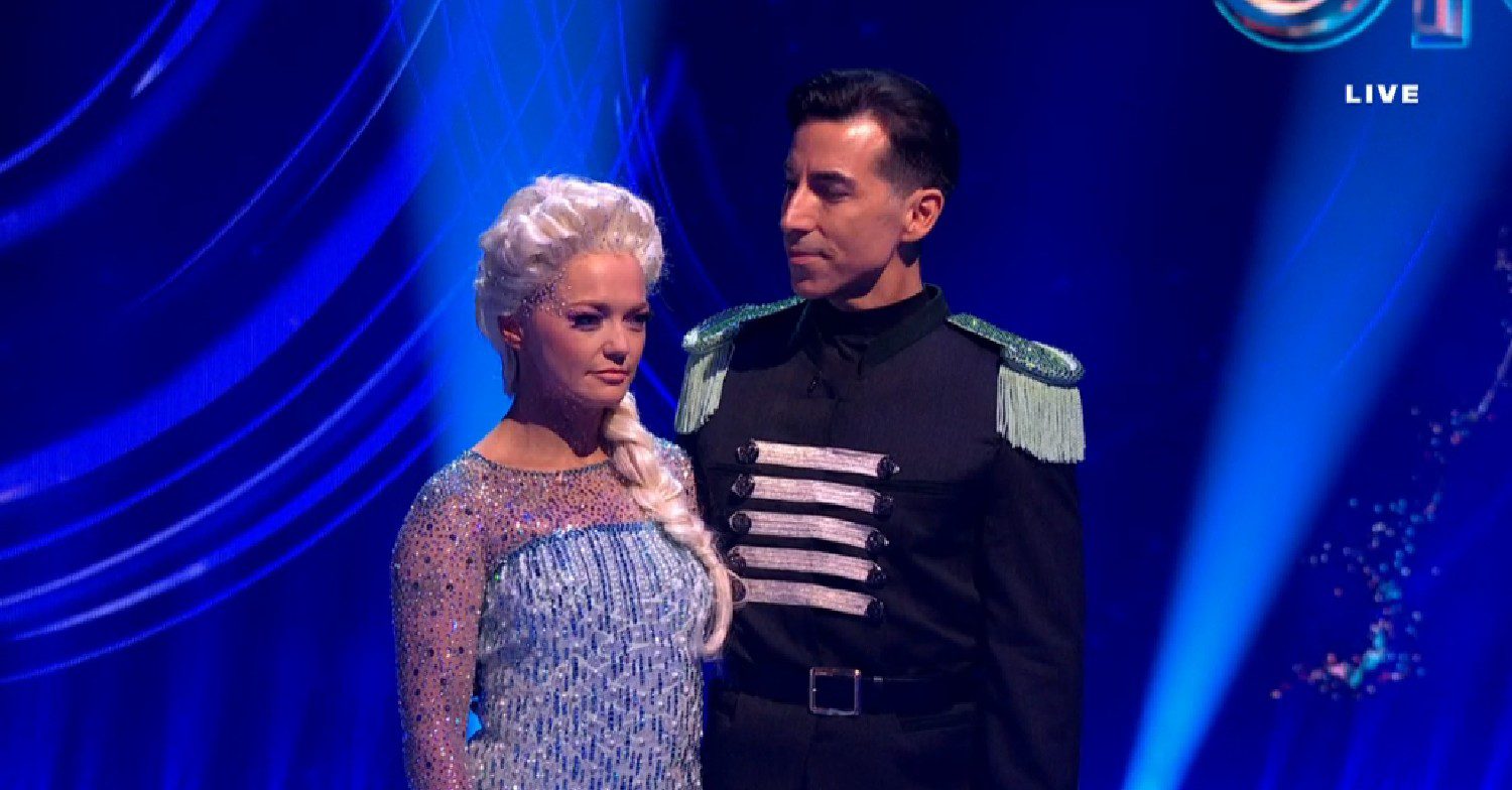 Hannah Spearritt during Dancing On Ice elimination