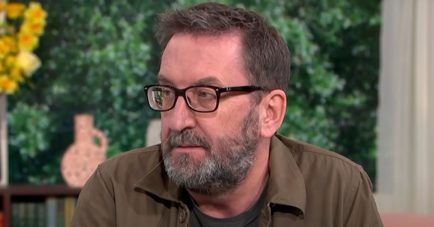 Lee Mack wearing glasses on This Morning