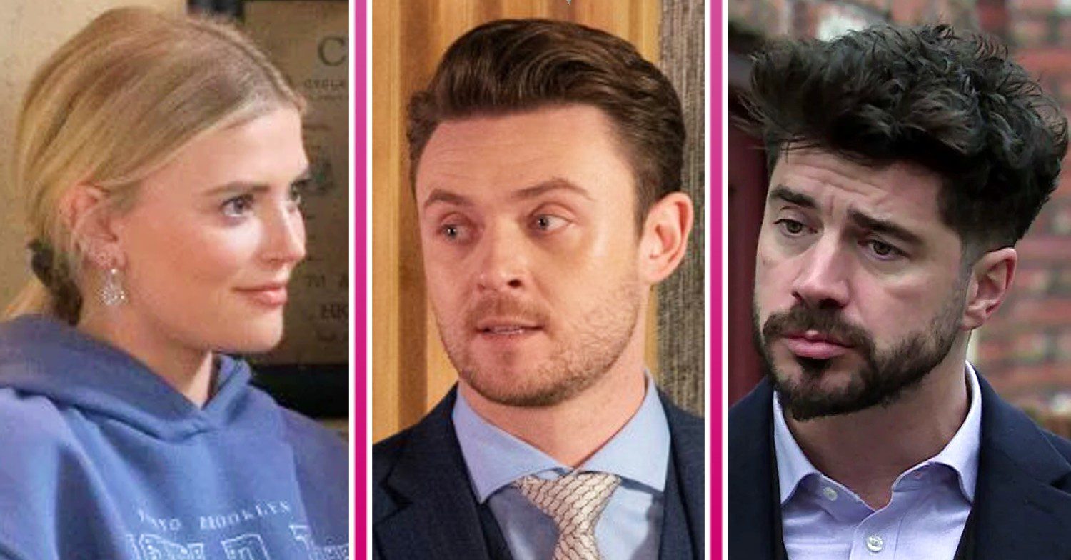 Coronation Street is not on tonight comp image: Bethany, Joel and Adam (Credit: ITV/Comp ED!)