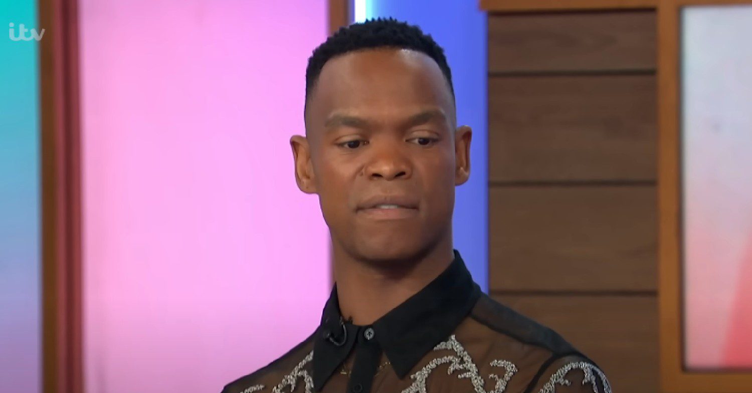 Johannes Radebe looking down on Loose Women