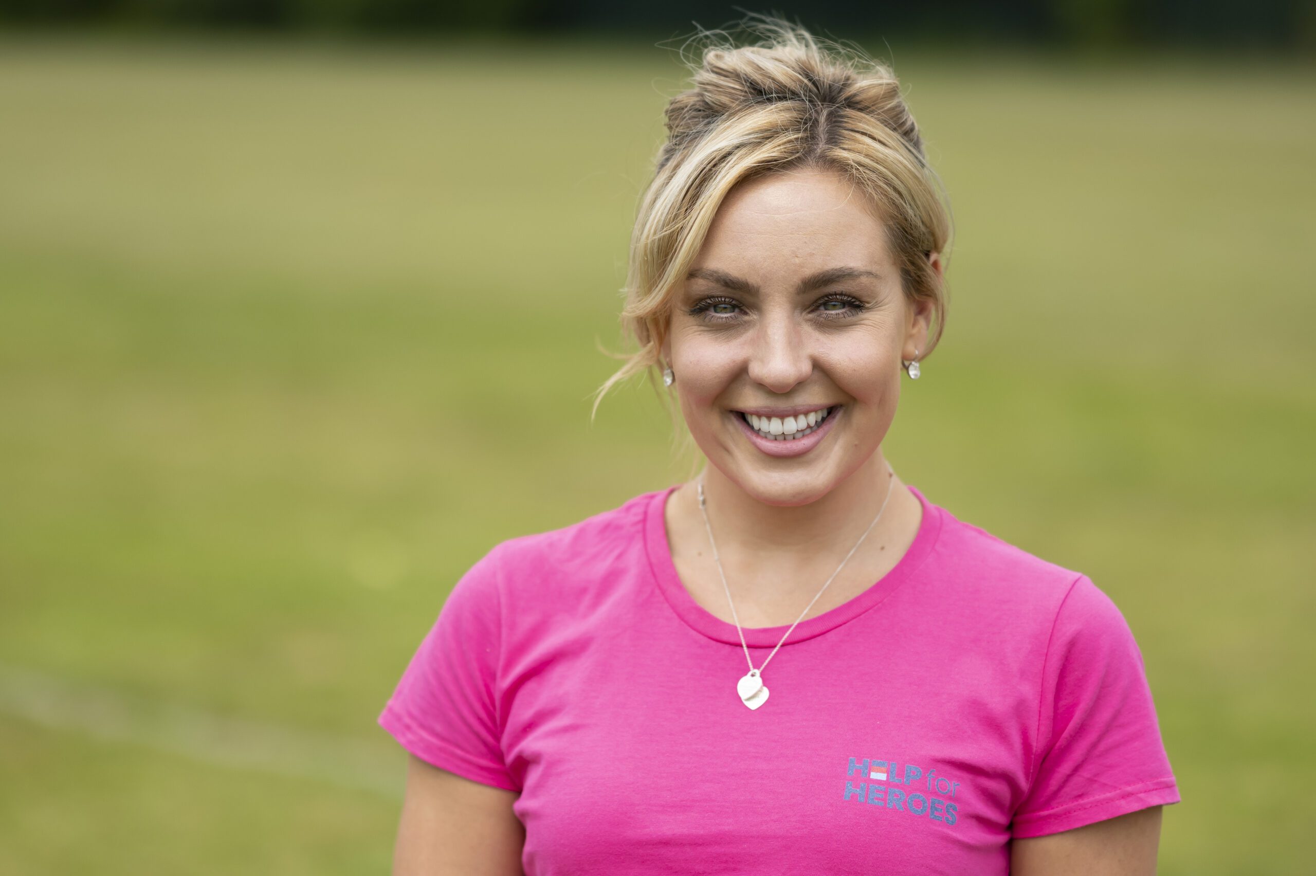 Amy Dowden with her For Help For Heroes shirt on