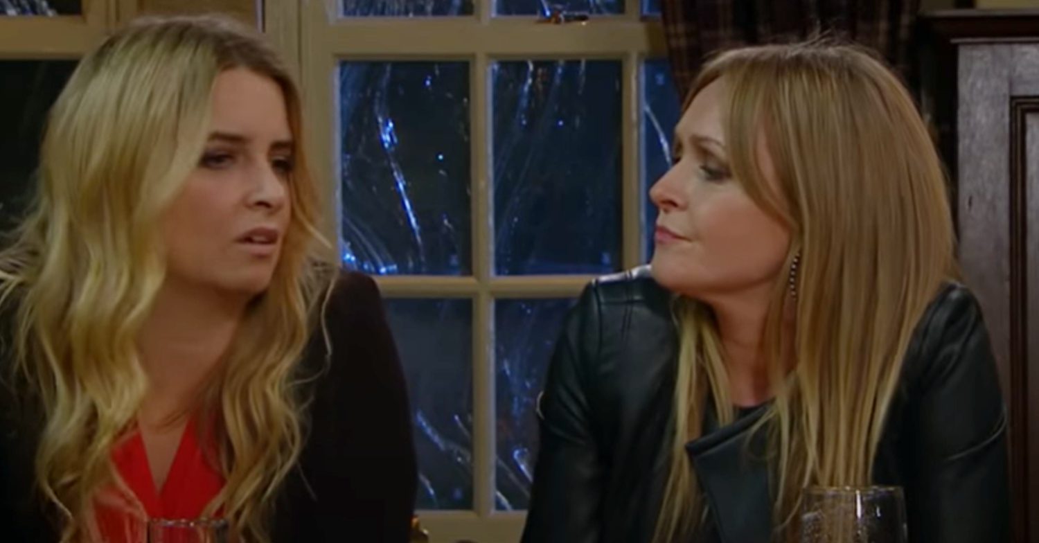 Emmerdale's Charity and Vanessa are looking at each other