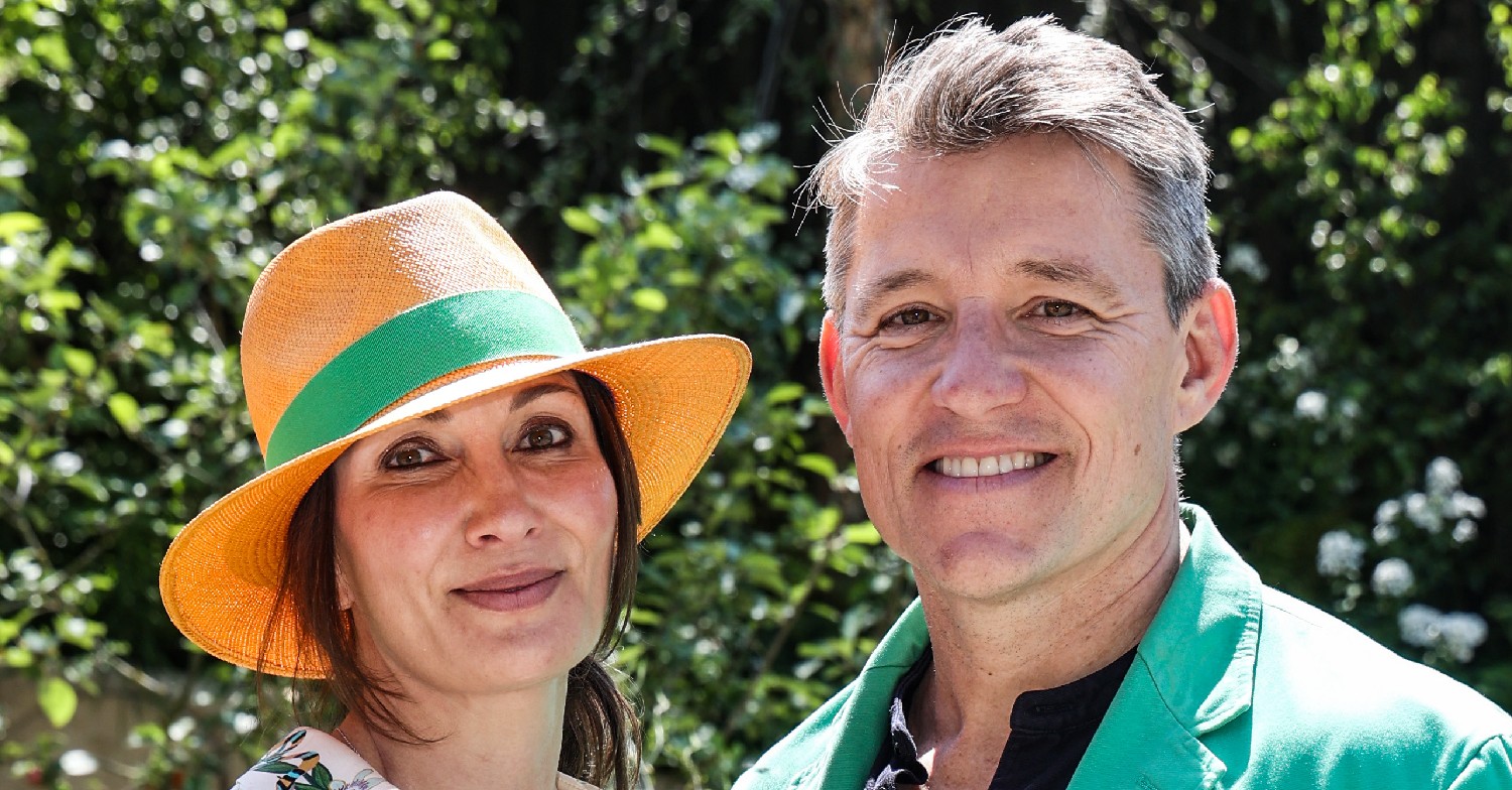 Ben Shephard and wife Annie smiling