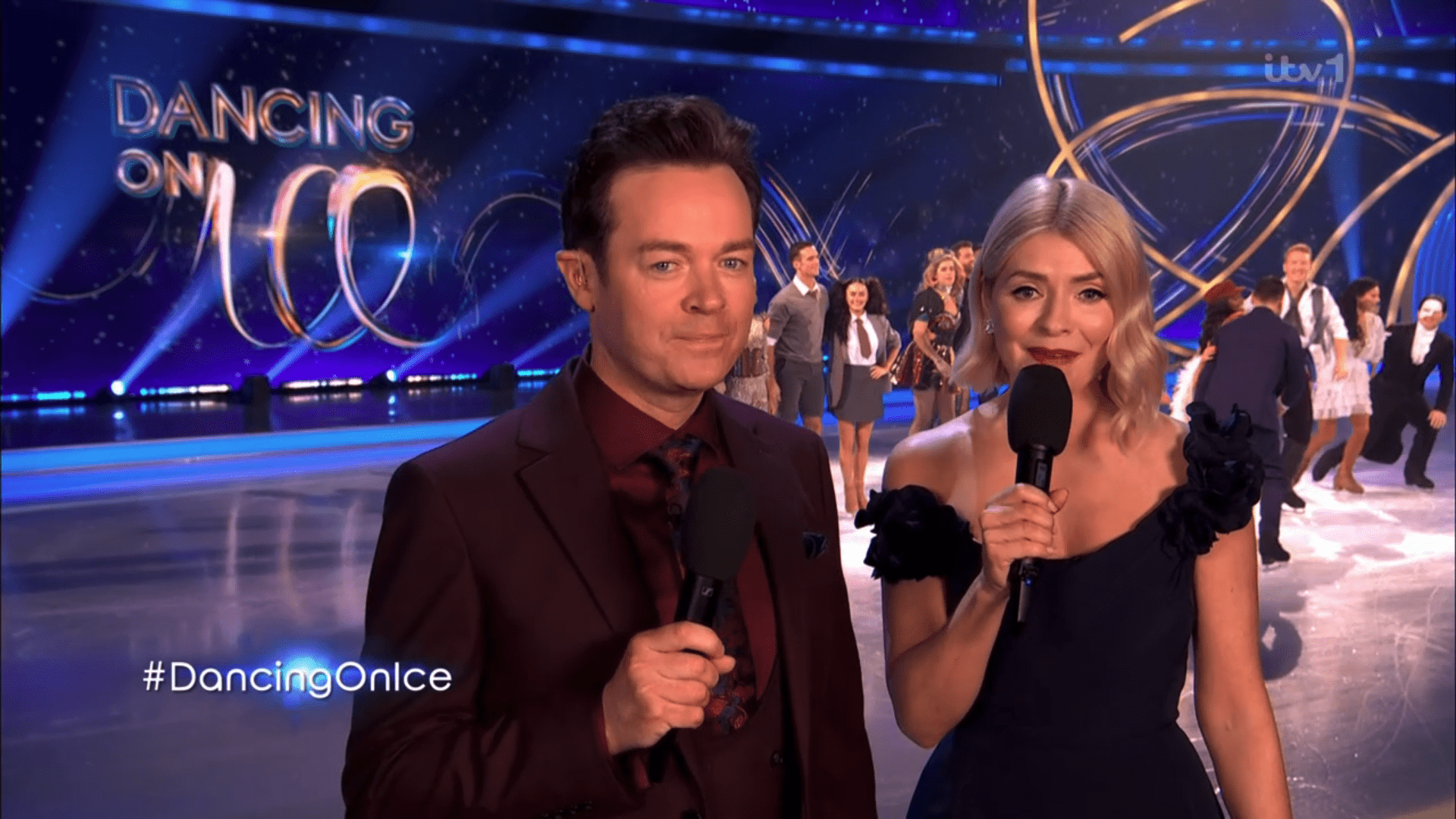 Stephen Mulhern and Holly Willoughby on Dancing On Ice