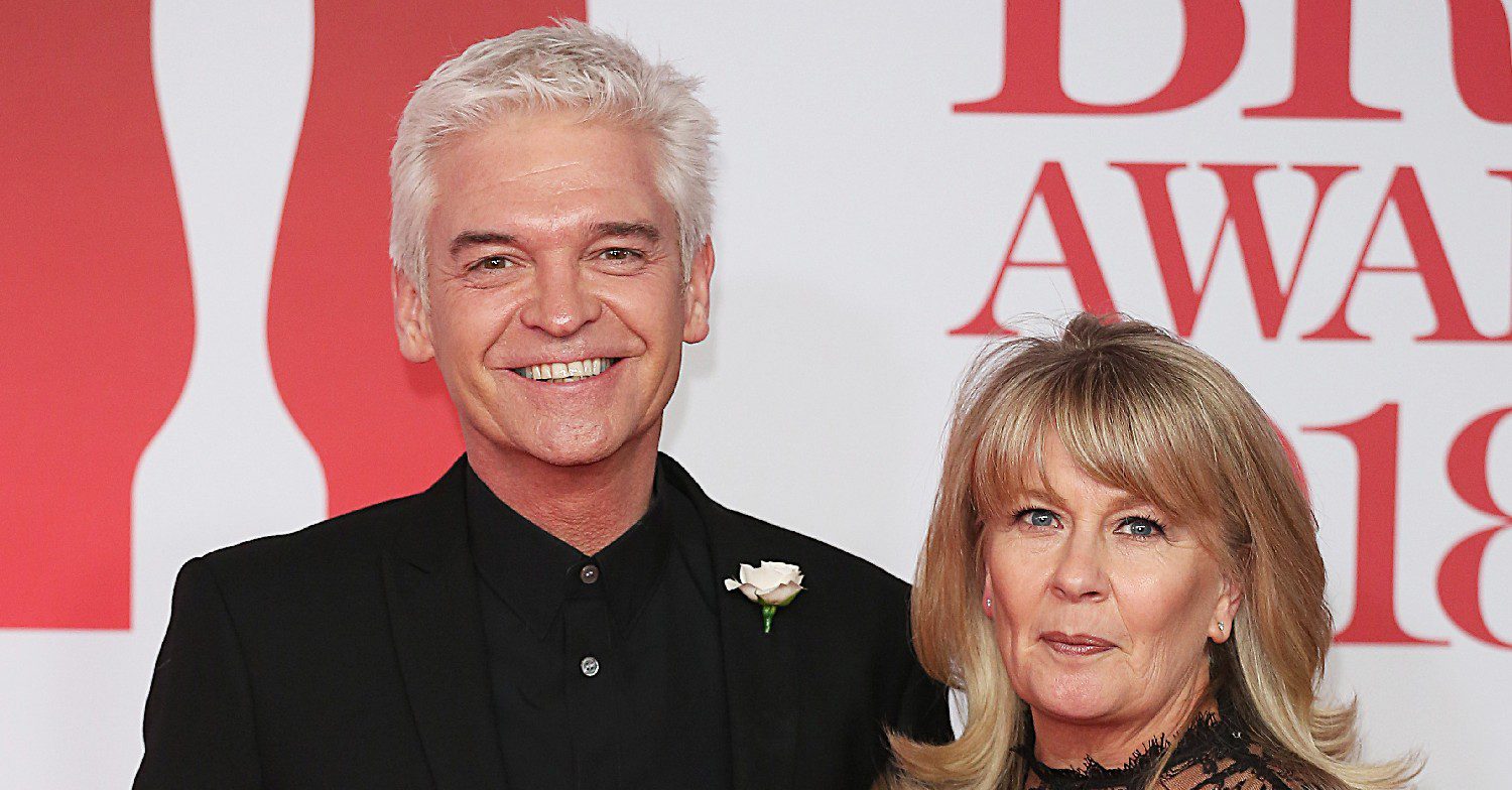 Phillip Schofield and wife smiling