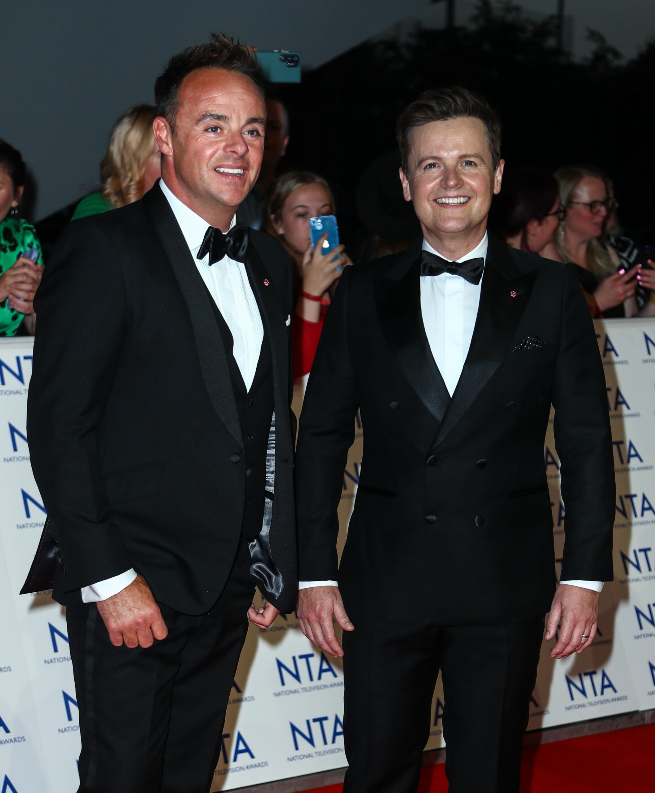 Ant and Dec smiling at the NTAs