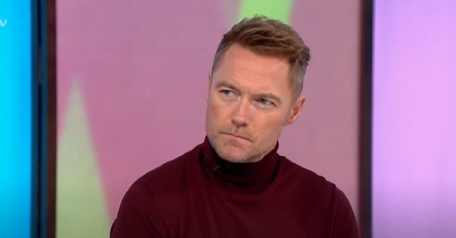 Ronan Keating looking serious on Loose Women