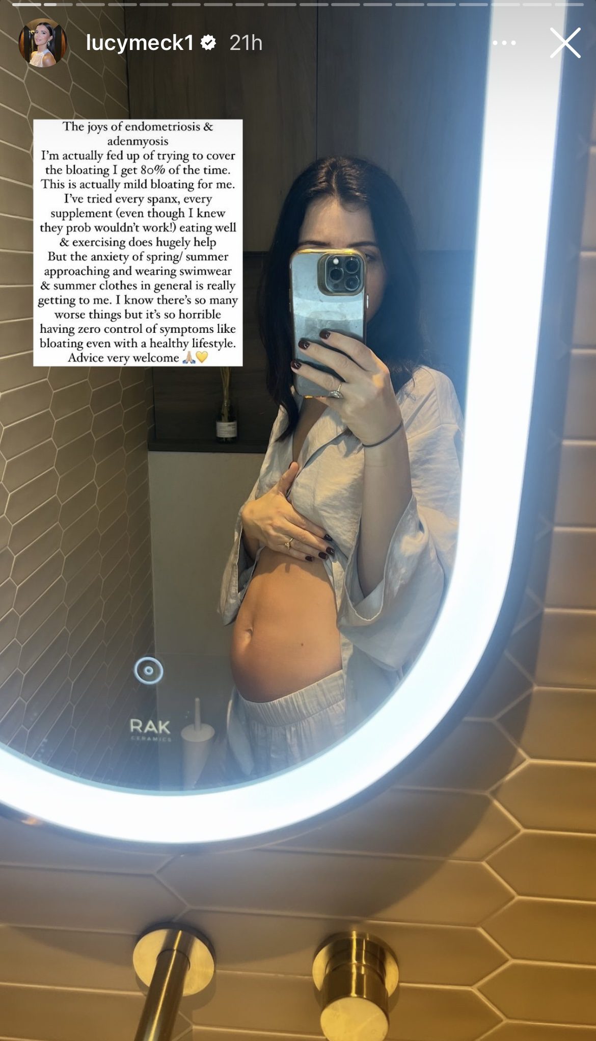 Lucy Meckleburgh Instagram Story