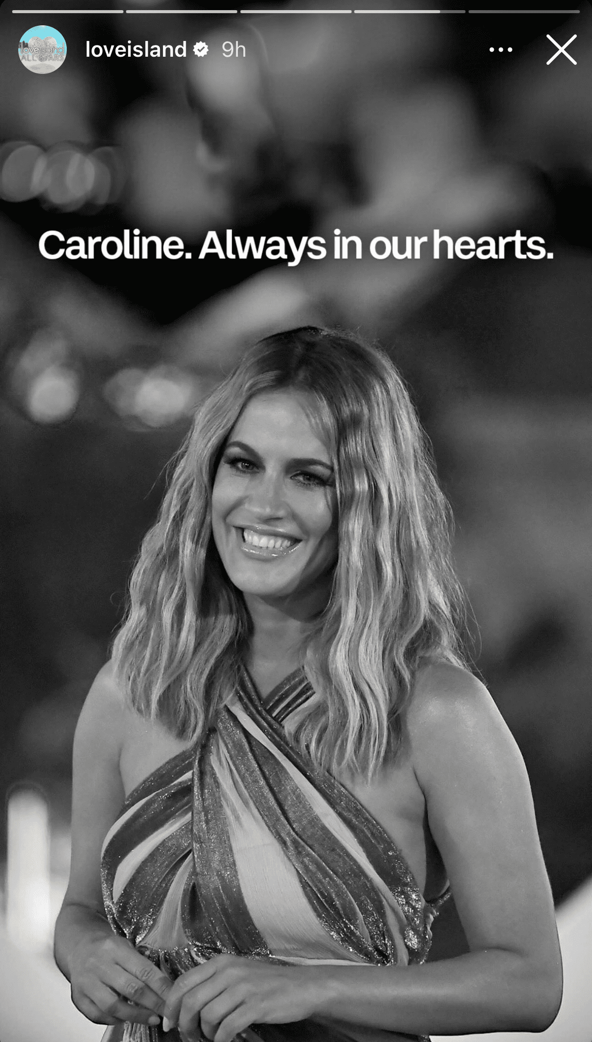 Love Island Instagram Story of Caroline Flack