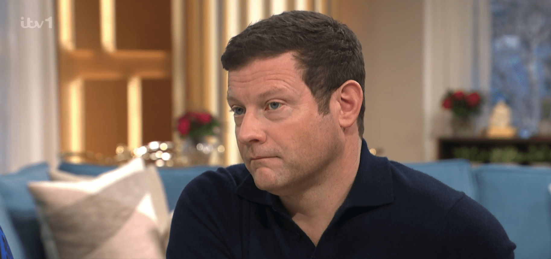 Dermot O'Leary looking unimpressed on This Morning