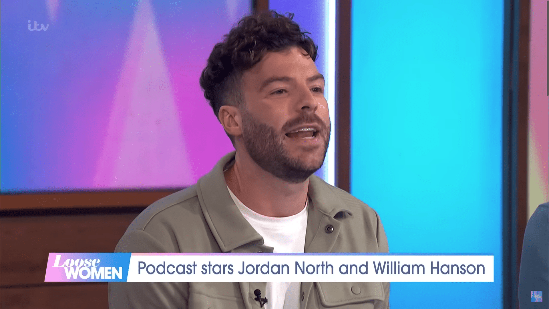 Jordan North speaking on Loose Women